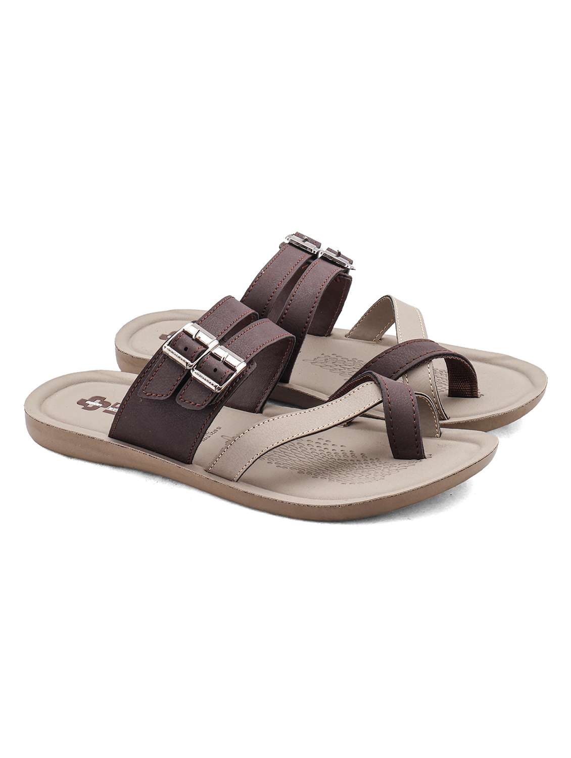 men color block one toe sandal