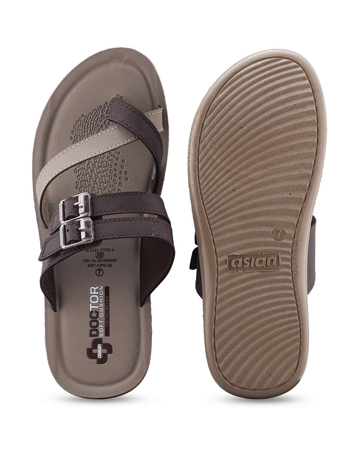 men color block one toe sandal - 22425708 -  Standard Image - 5