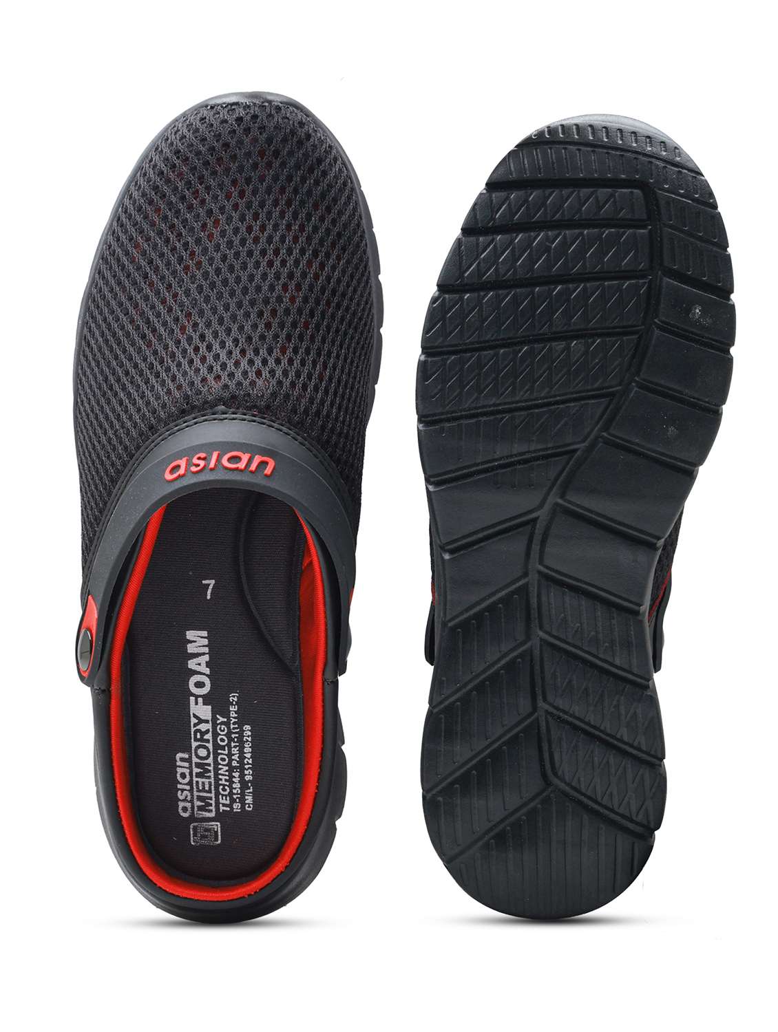 men textured slip on clogs - 22425720 -  Standard Image - 3