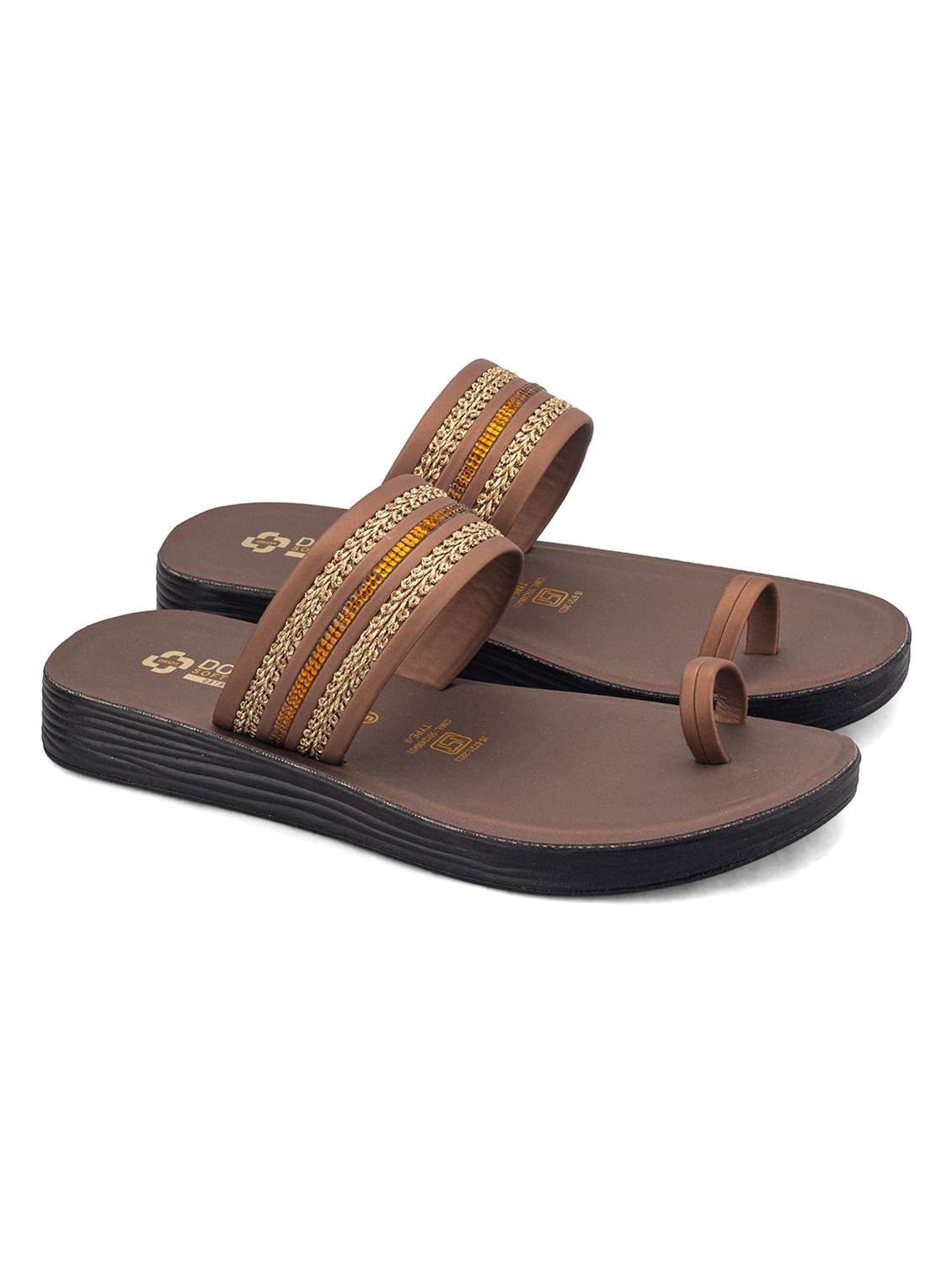 women embellished one toe sandal