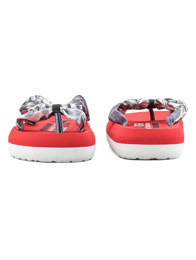 multi colored fabric slippers flip flops - 22425752 -  Standard Image - 3