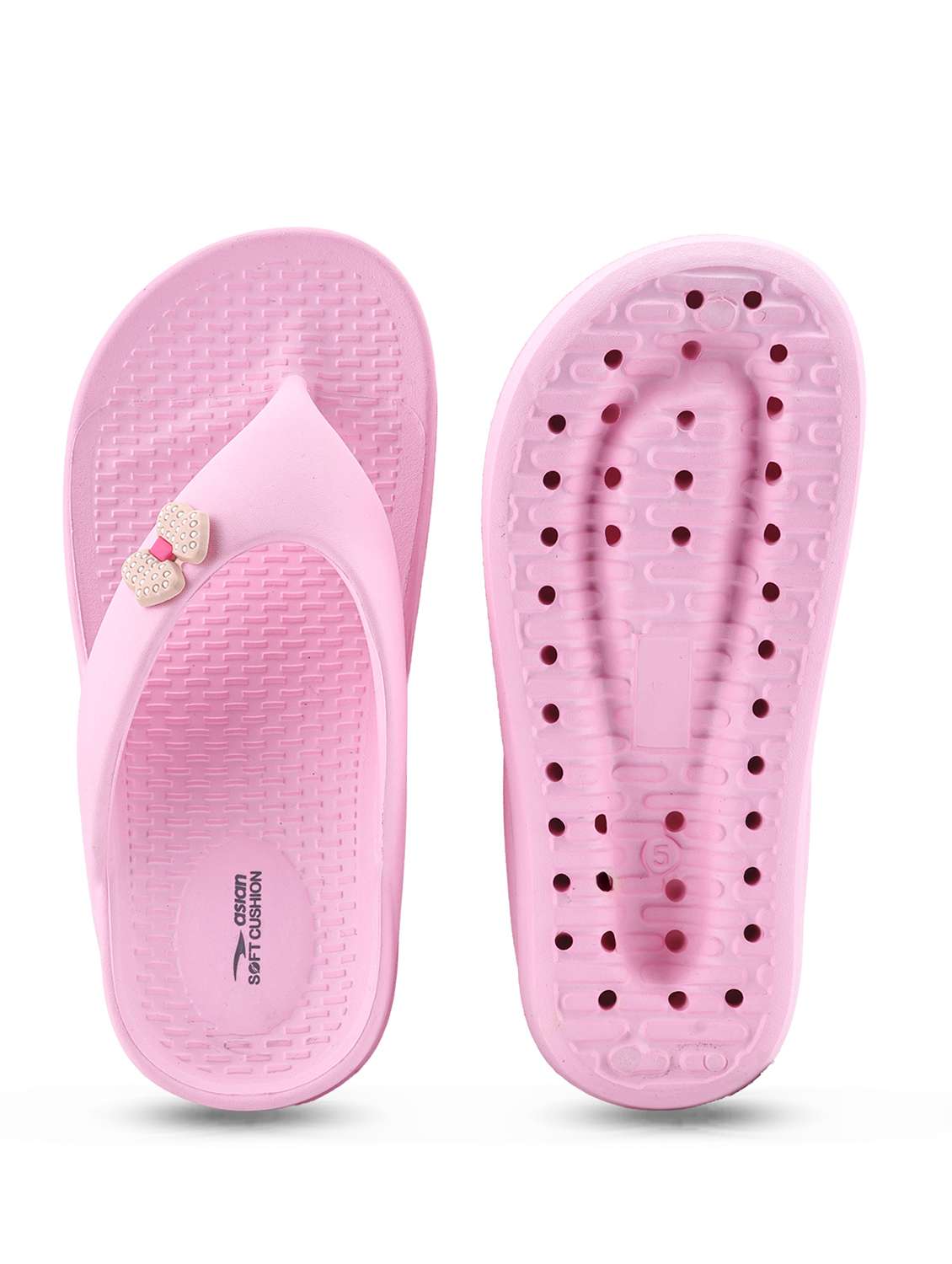 women solid open toe flip flop - 22425755 -  Standard Image - 5