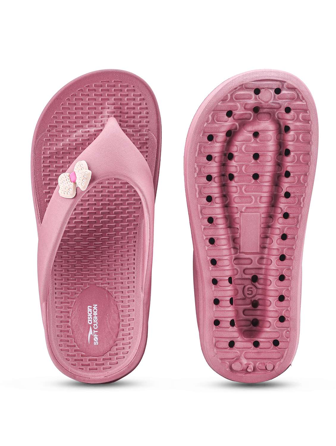 women solid open toe flip flop - 22425759 -  Standard Image - 5