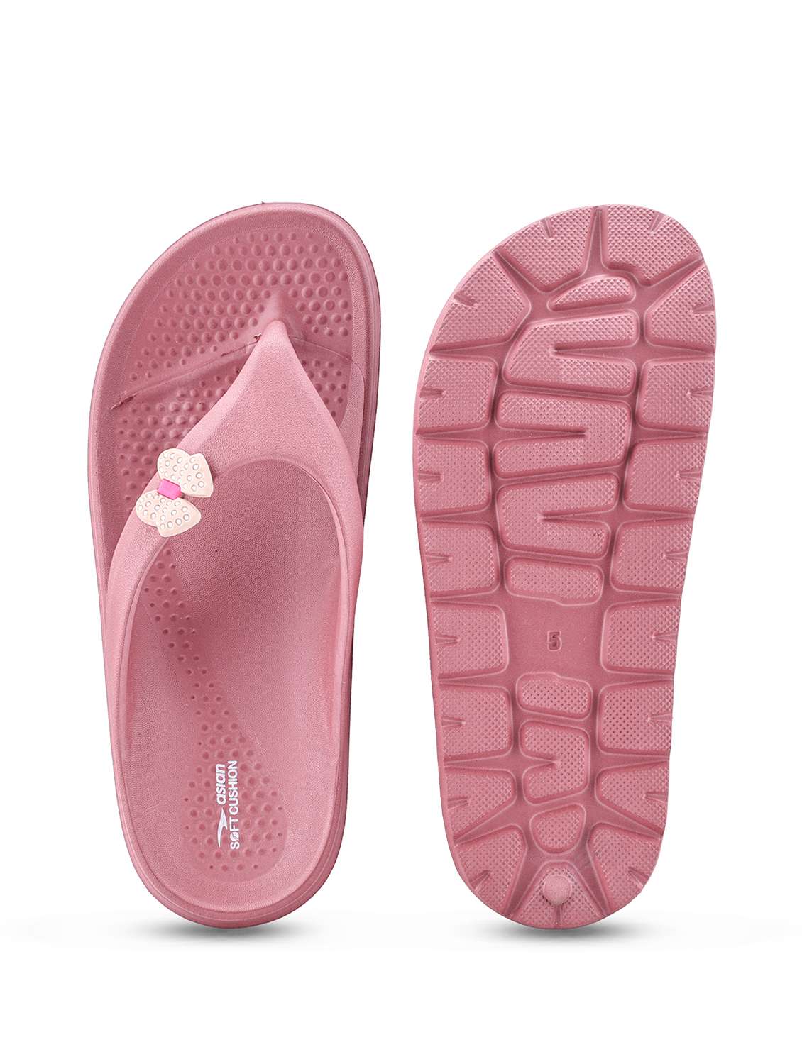 women pink slippers flip flop - 22425764 -  Standard Image - 3