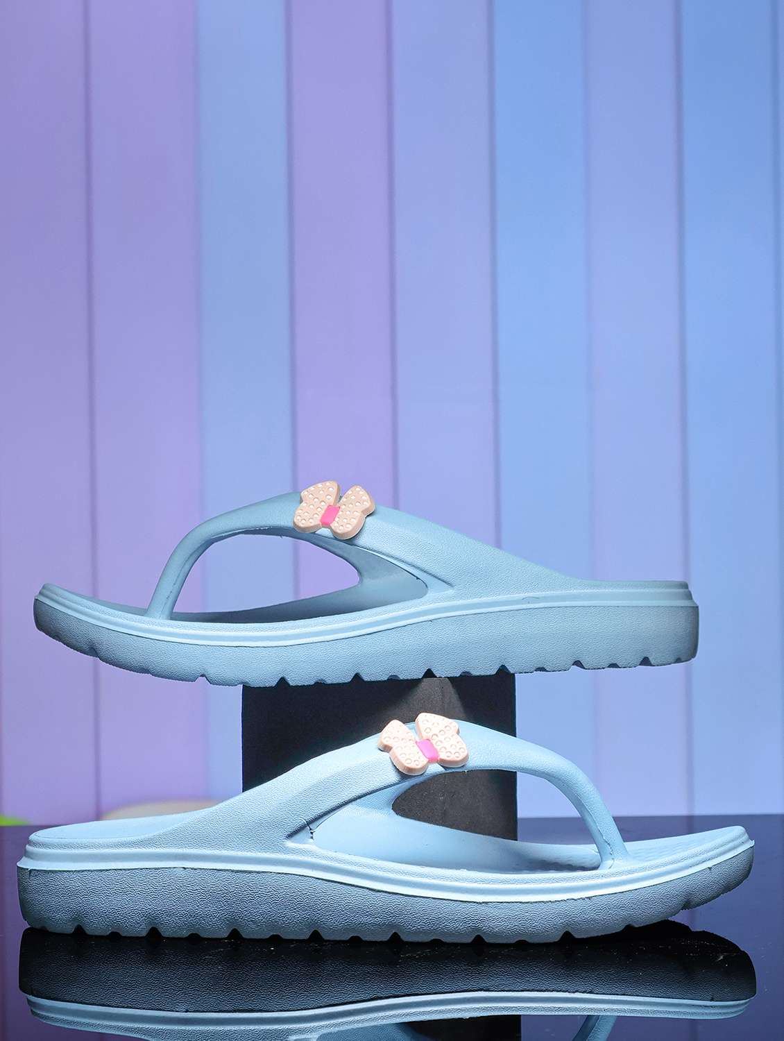 blue eva slippers flip flops