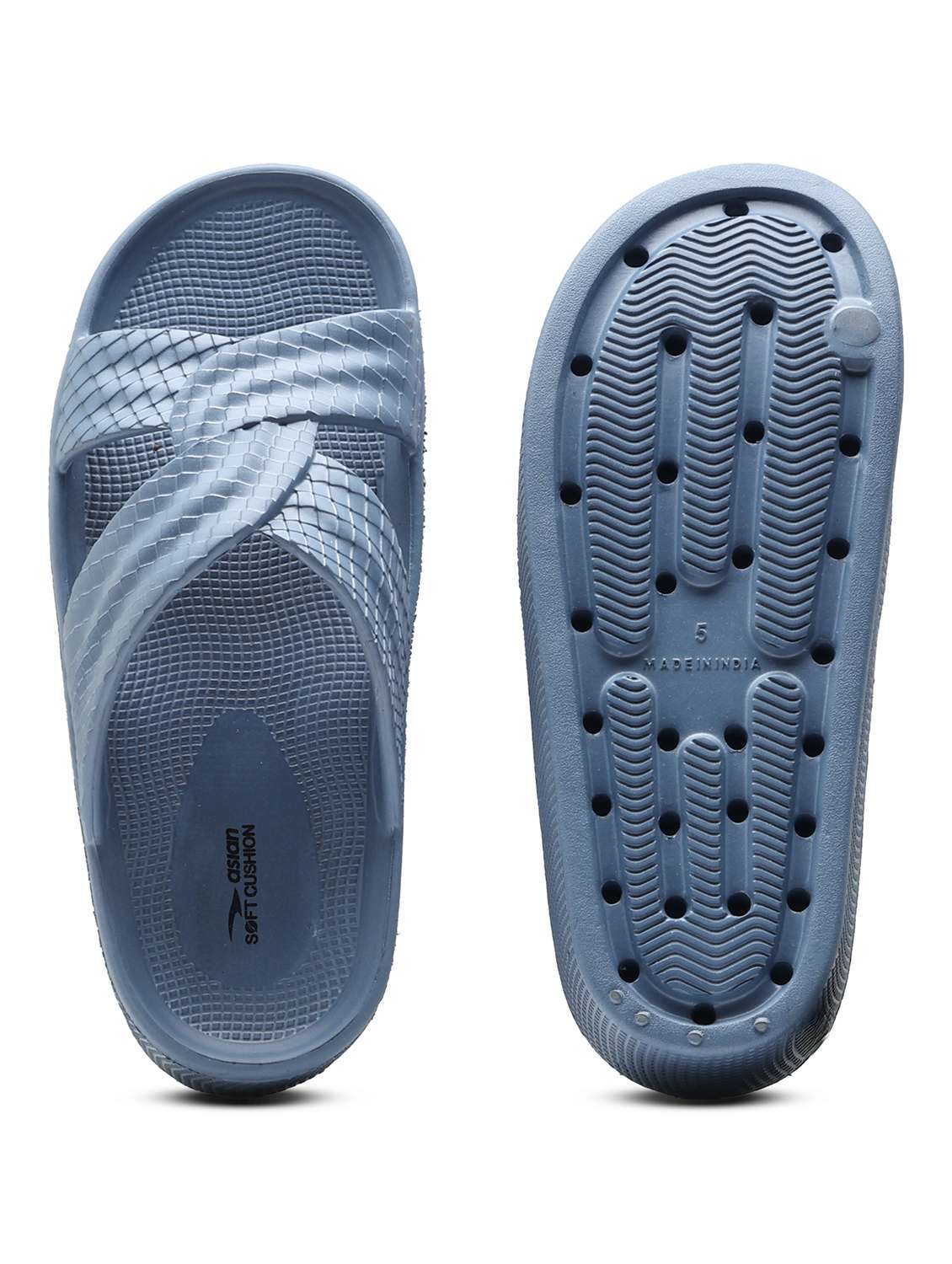 women textured slip on slider - 22425769 -  Standard Image - 5