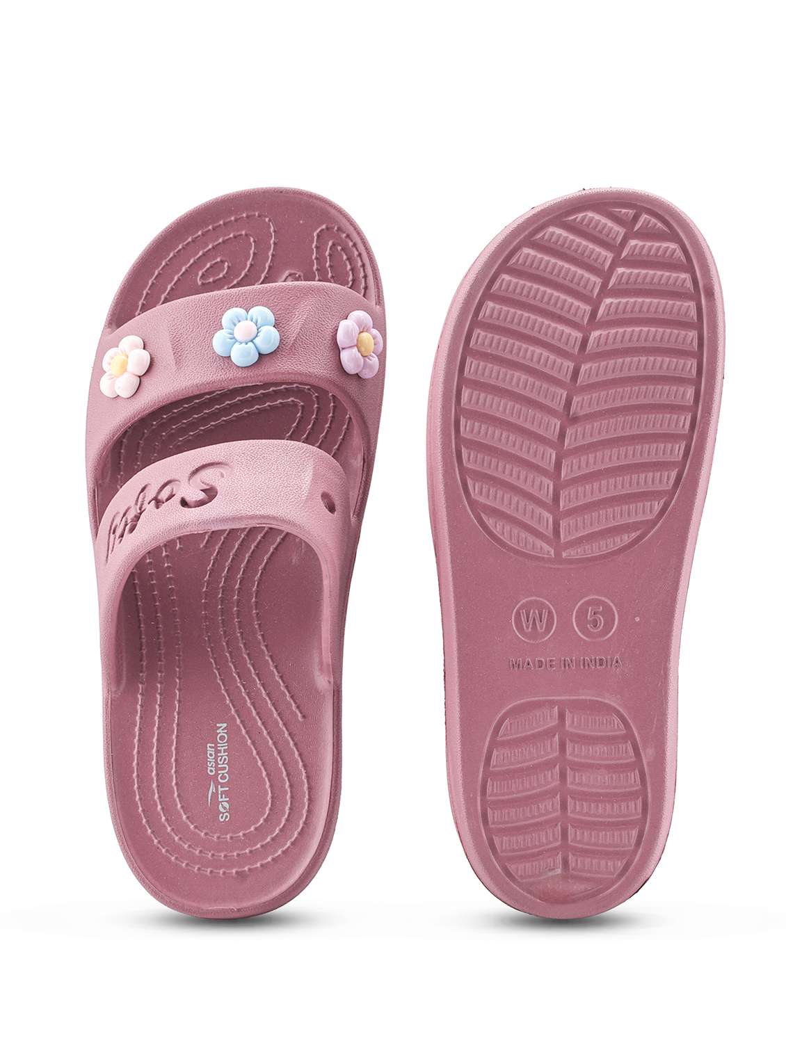 women pink slippers flip flop - 22425780 -  Standard Image - 3
