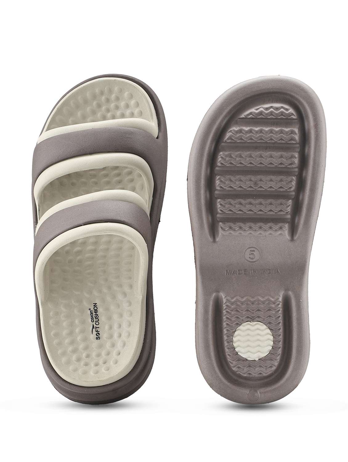 women grey slippers flip flop - 22425783 -  Standard Image - 3