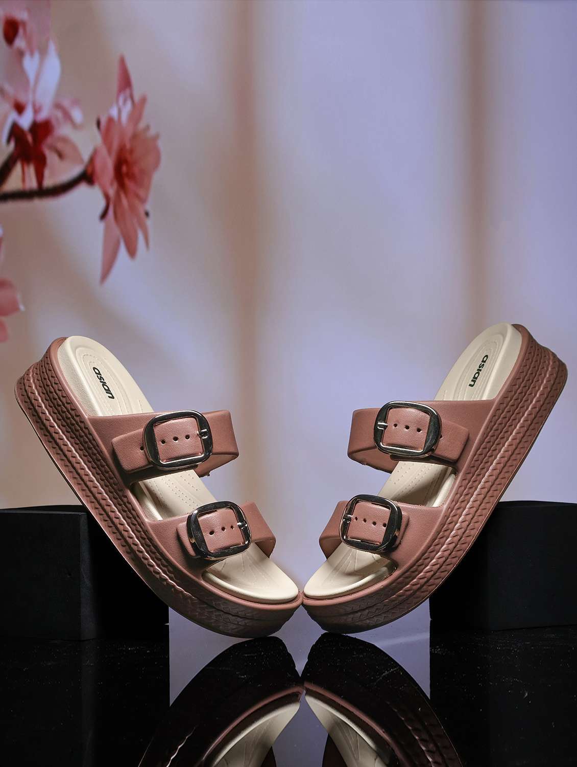 women multi colored slippers flip flop