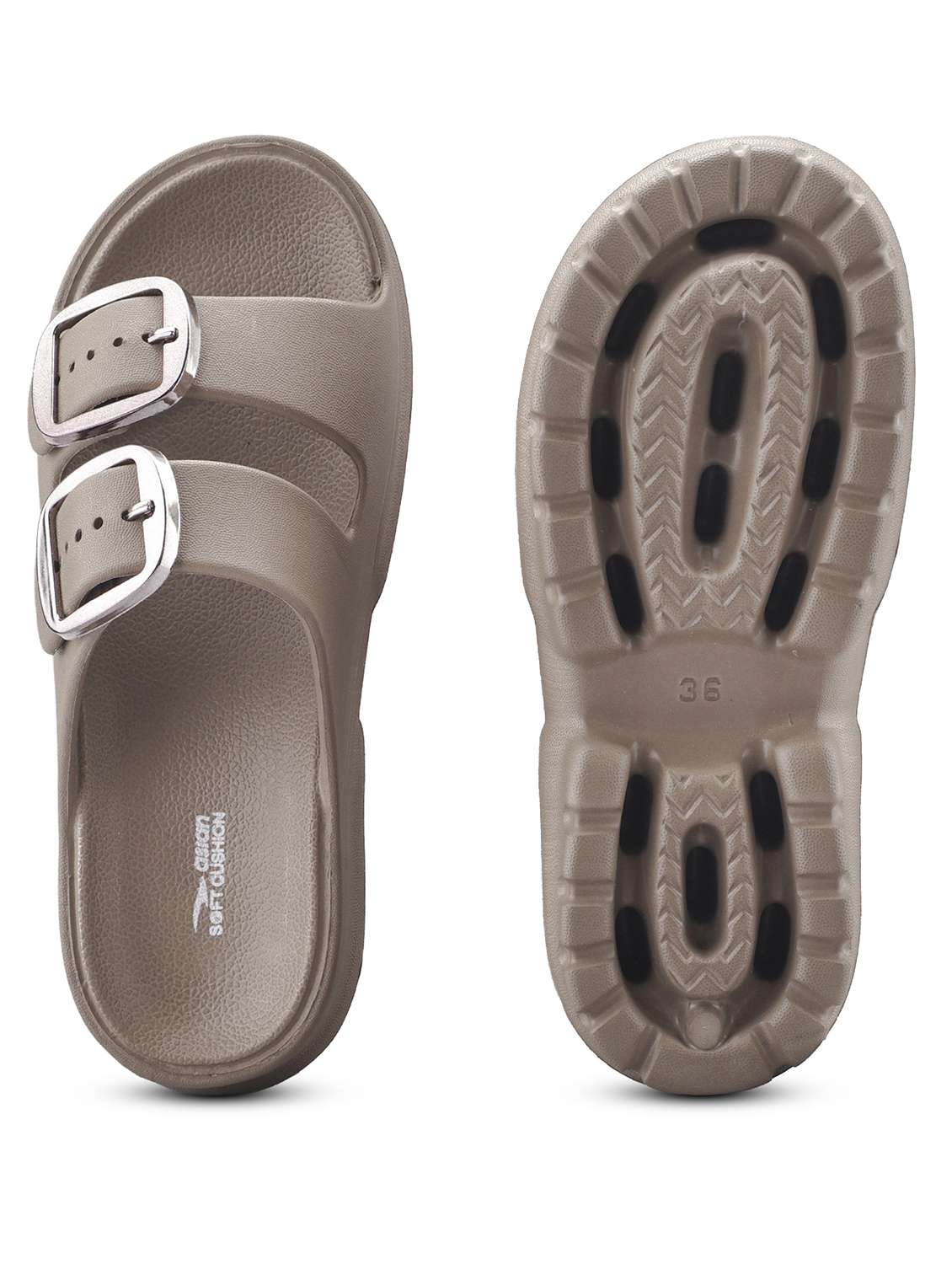 women grey slippers flip flop - 22425791 -  Standard Image - 3