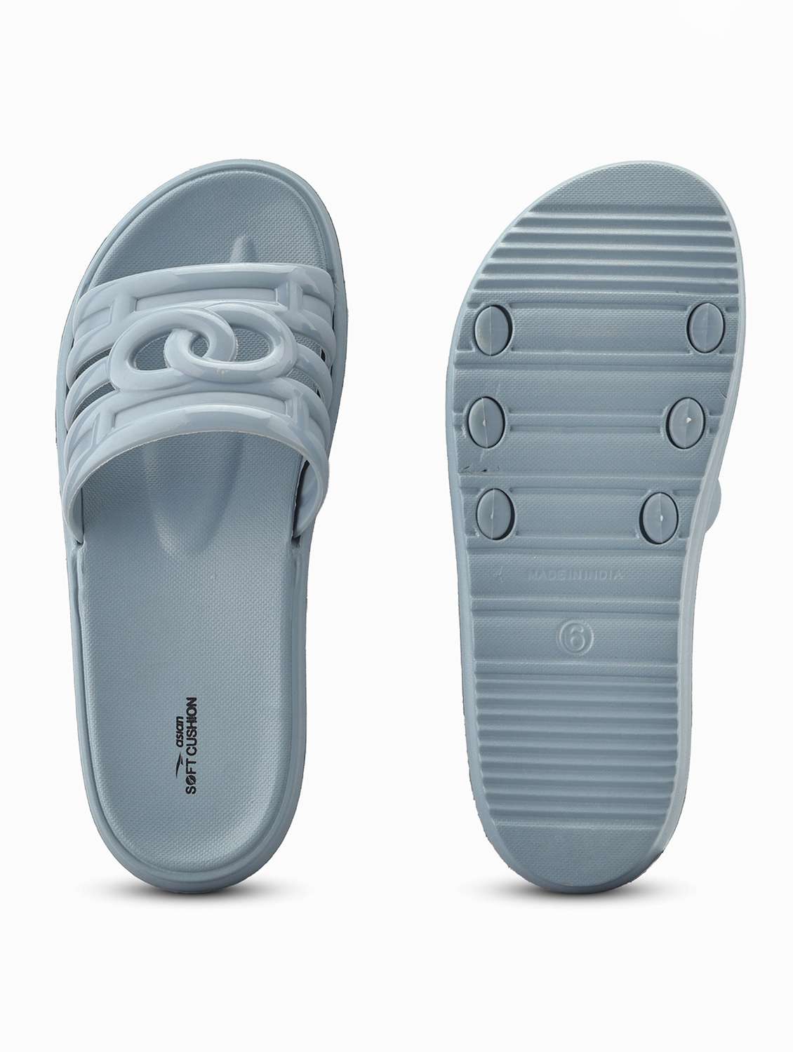 women solid slip on slider - 22425795 -  Standard Image - 5