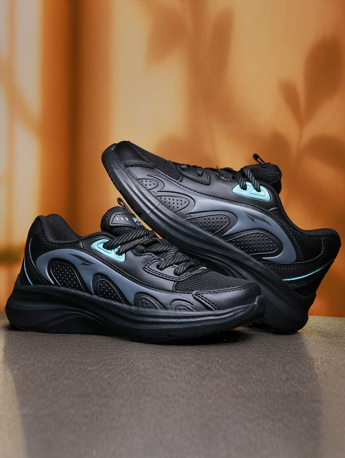 multi colored mesh laceup sports shoes