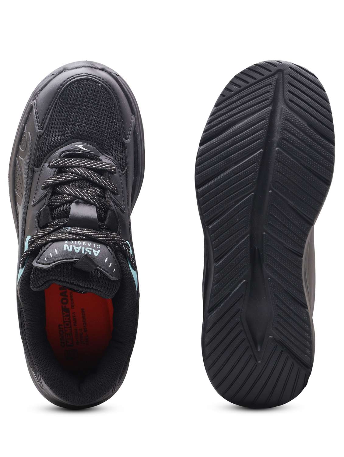 multi colored mesh laceup sports shoes - 22425806 -  Standard Image - 3