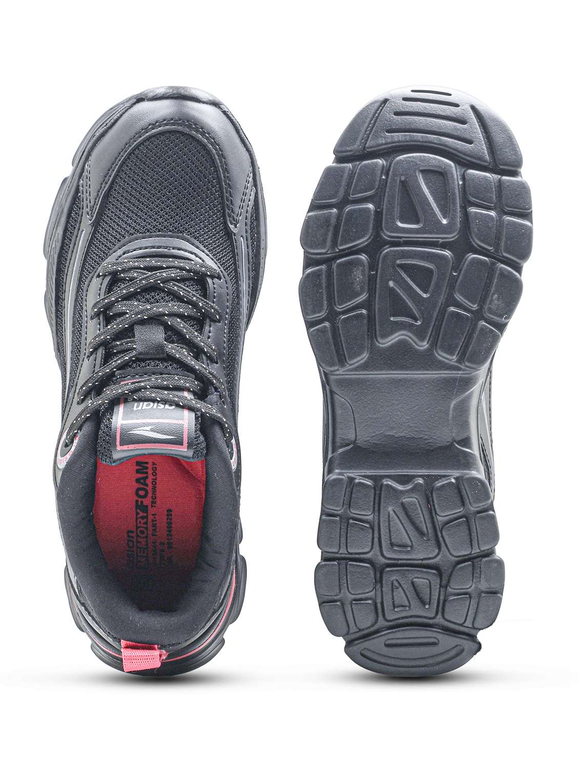 women black colored lace-up sports shoe - 22425814 -  Standard Image - 3