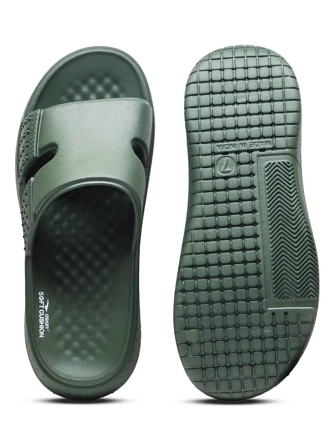 men textured slip on slider - 22425828 -  Standard Image - 3