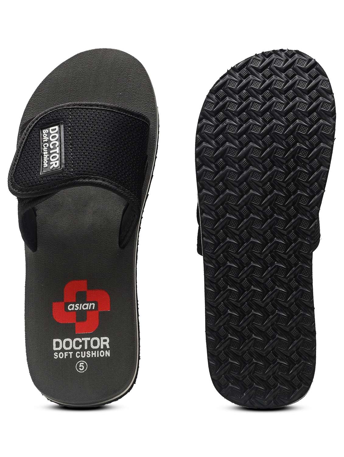 women black colored slippers flip flop - 22425834 -  Standard Image - 3