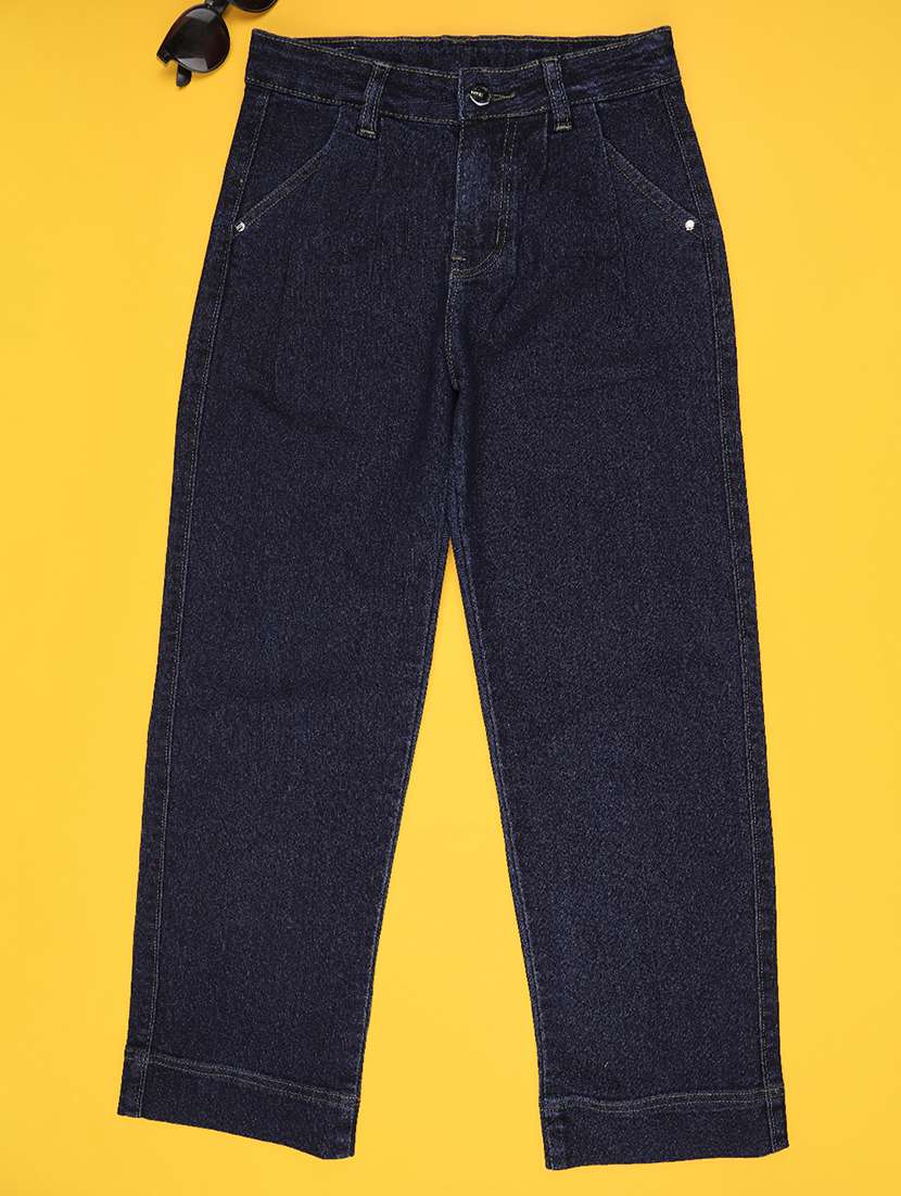 blue poly cotton plain jean