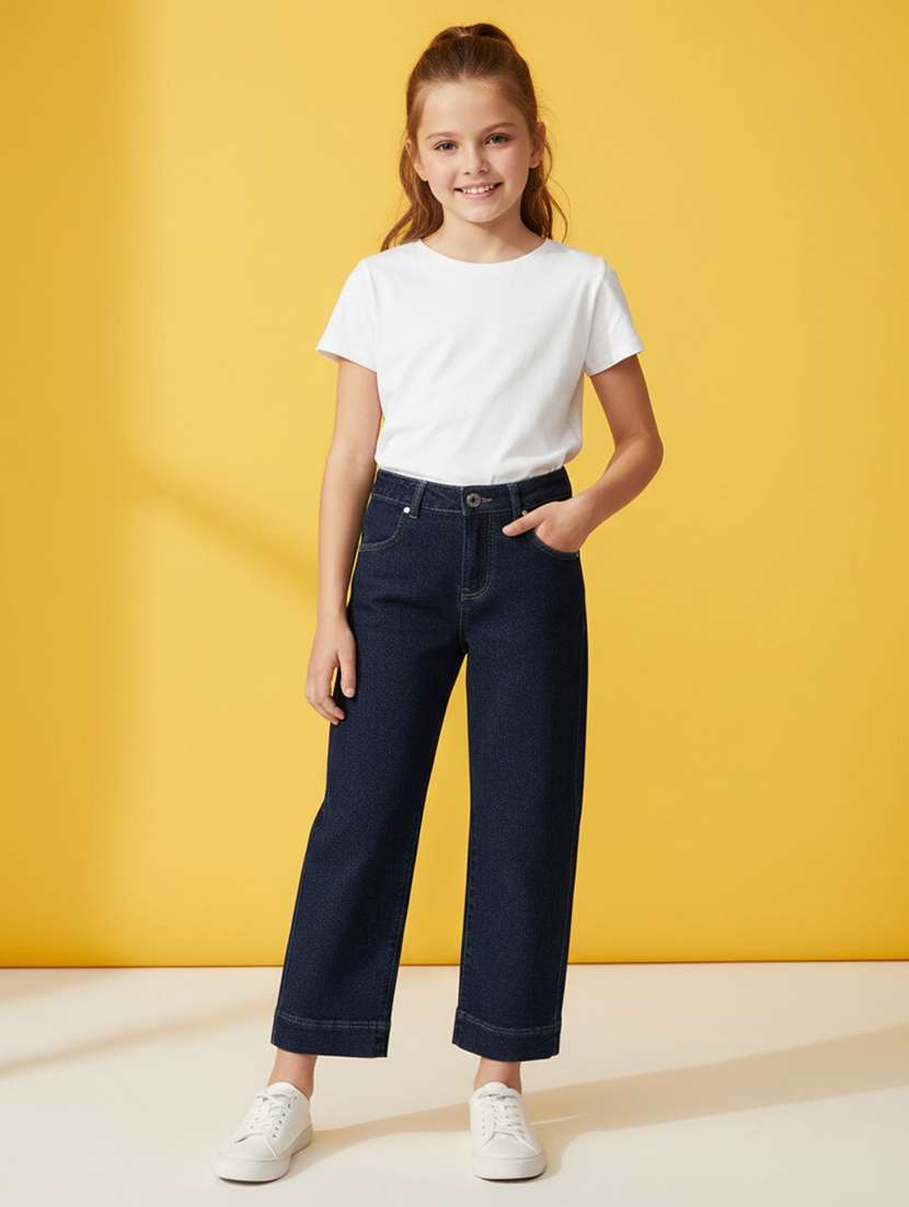 blue poly cotton plain jean