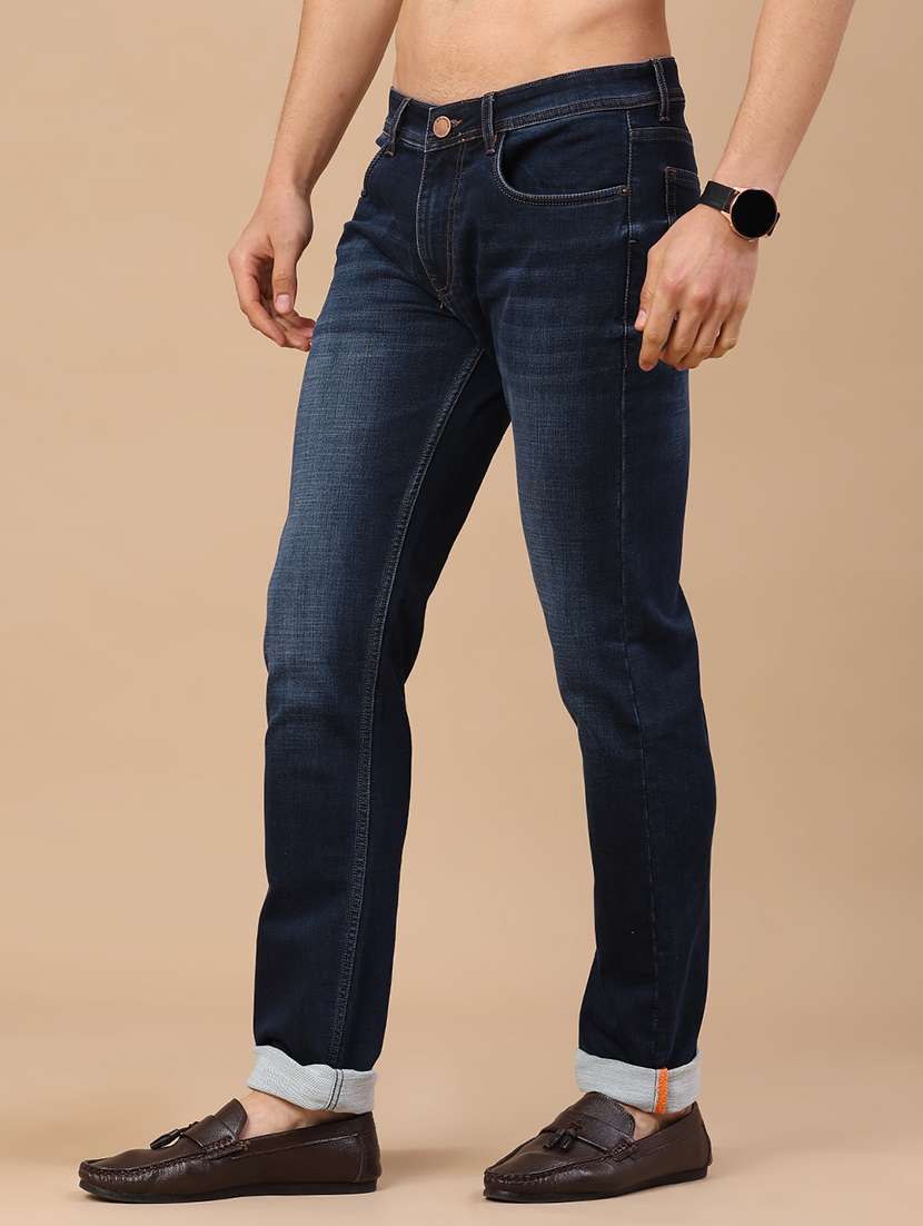 men washed mid rise full length slim fit jeans - 22426065 -  Standard Image - 3