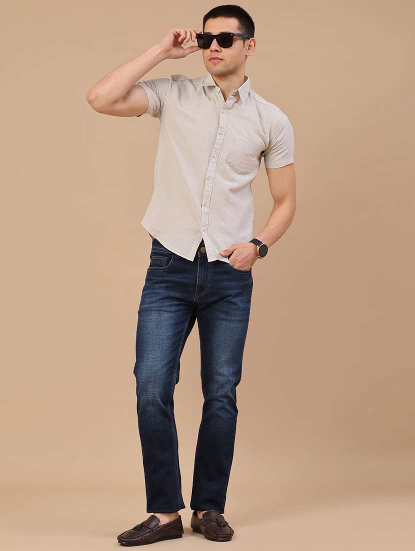 men washed mid rise full length slim fit jeans - 22426065 -  Standard Image - 5