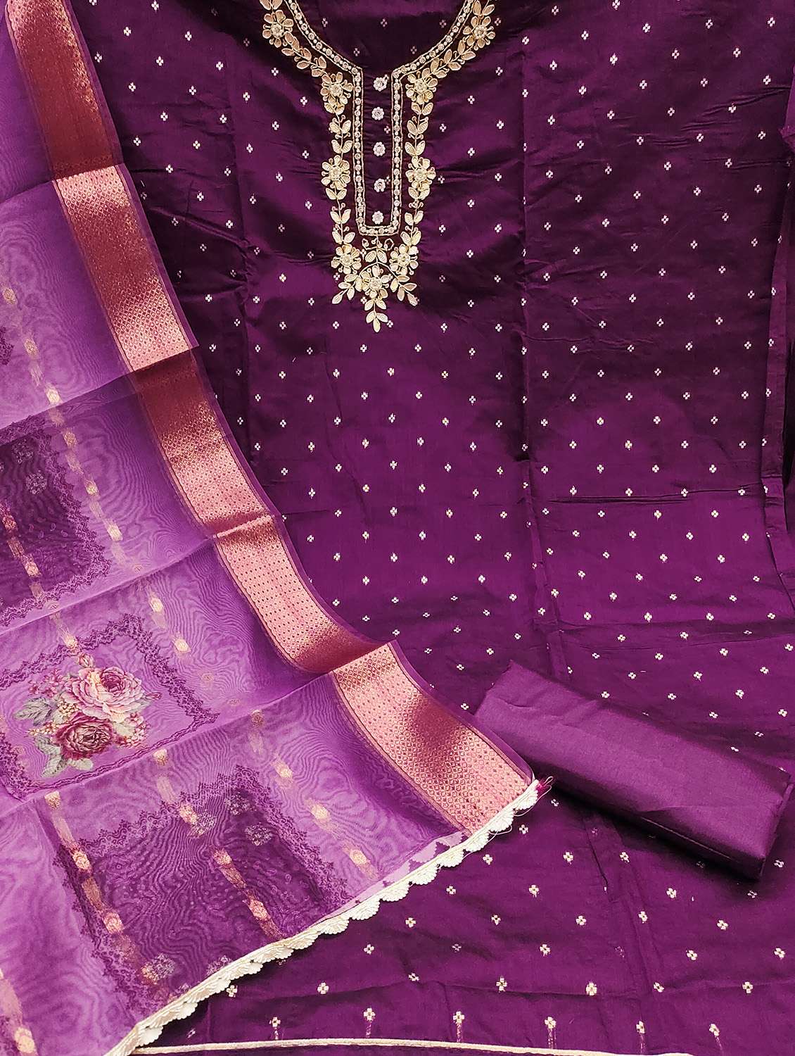 women self design unstitched suit set - 22430242 -  Standard Image - 3