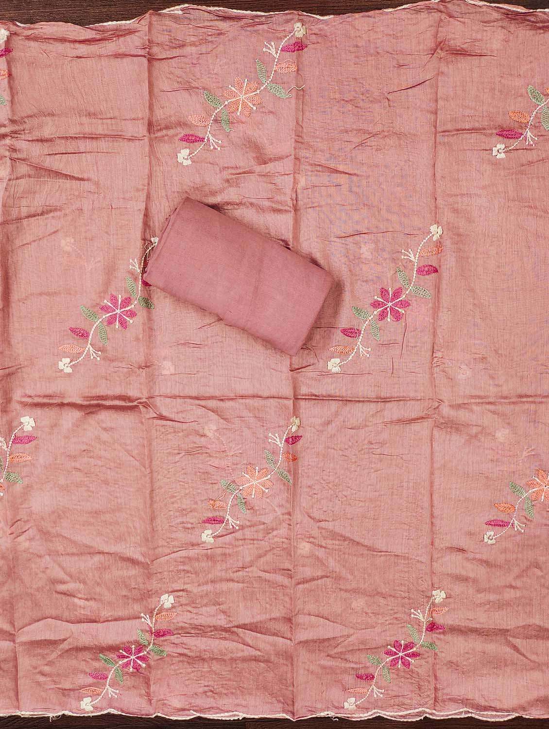 women solid with work unstitched suit set - 22430296 -  Standard Image - 3