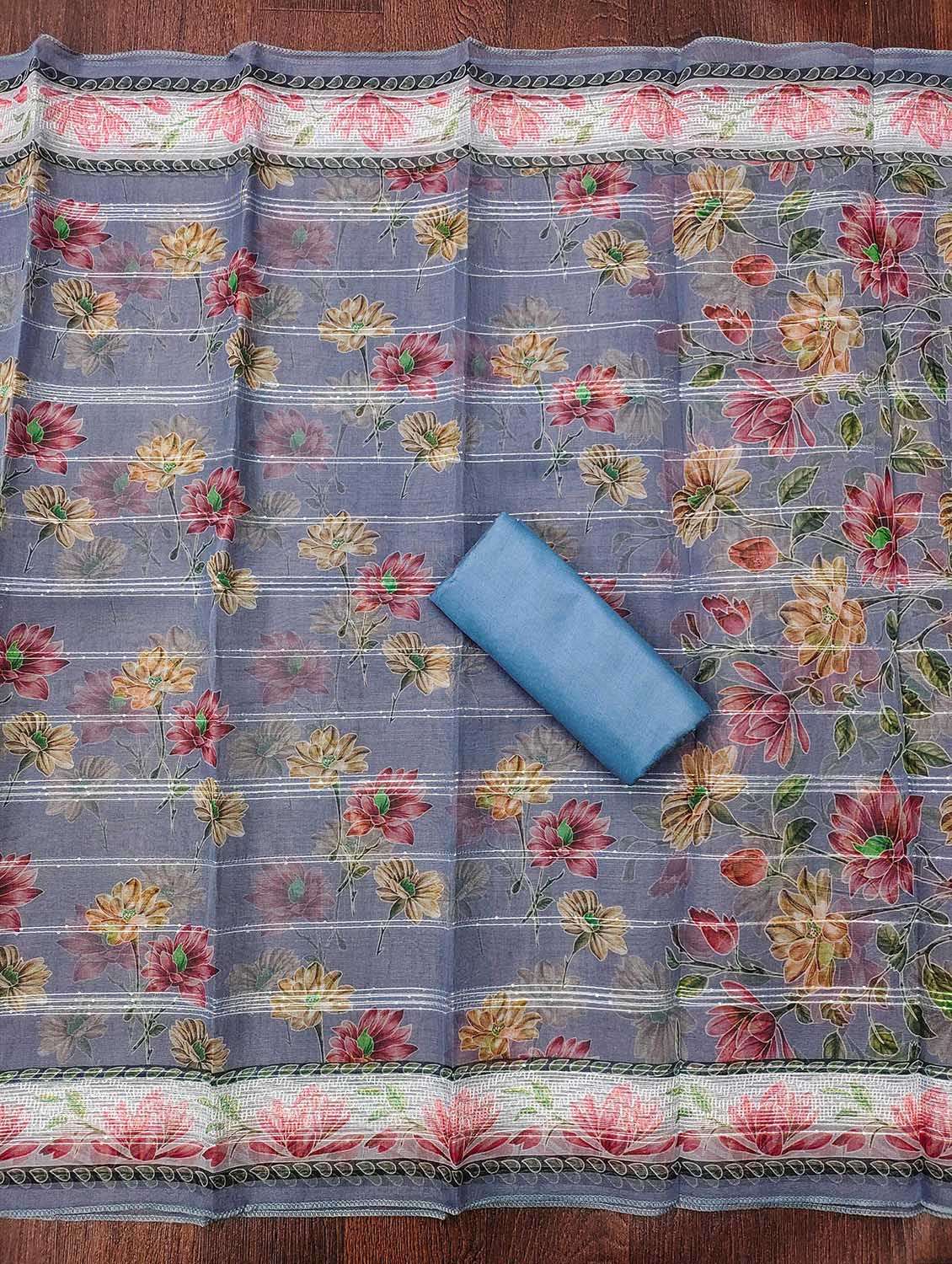 Women Printed Unstitched Suit Set - 22430319 -  Standard Image - 3