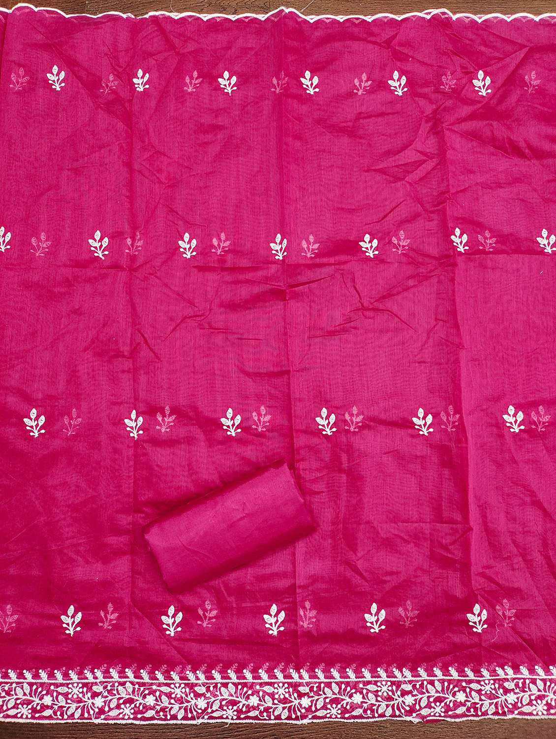 women solid with work unstitched suit set - 22430482 -  Standard Image - 3