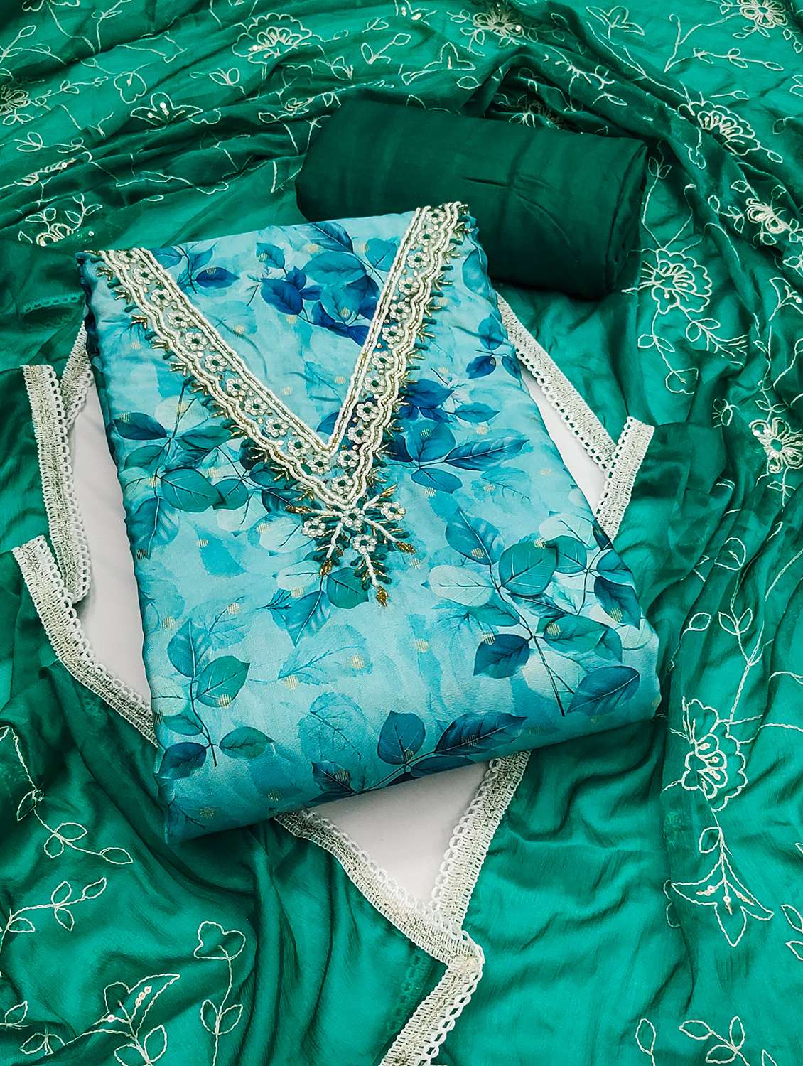 women printed unstitched suit set - 22431138 -  Standard Image - 3