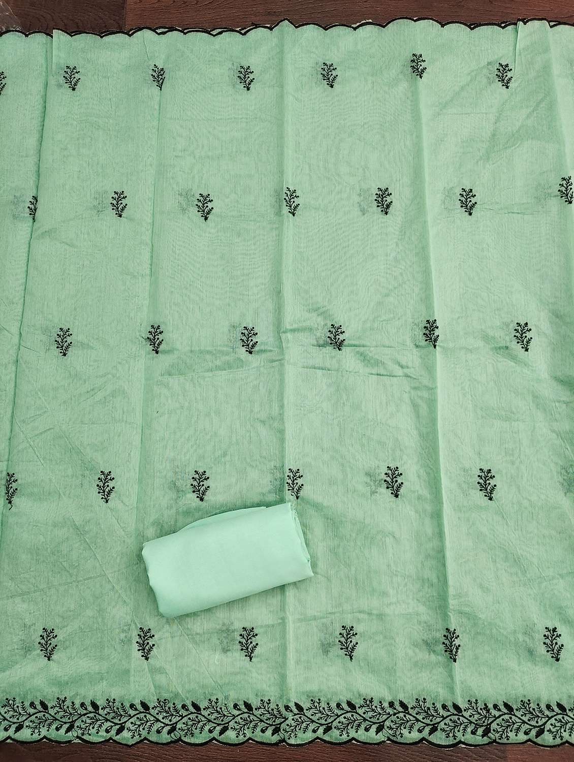 women solid with work unstitched suit set - 22431247 -  Standard Image - 3