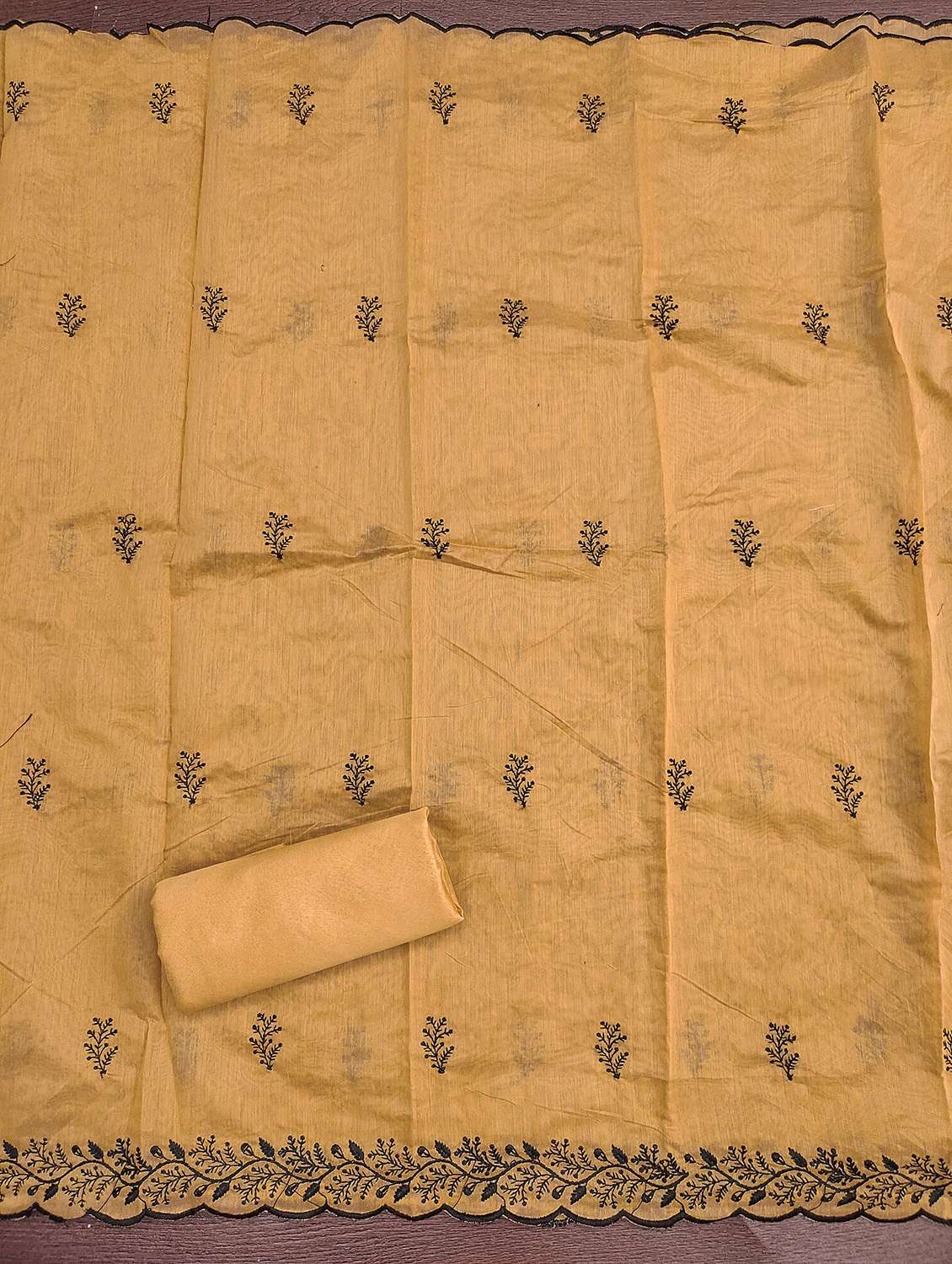 women solid with work unstitched suit set - 22431248 -  Standard Image - 3