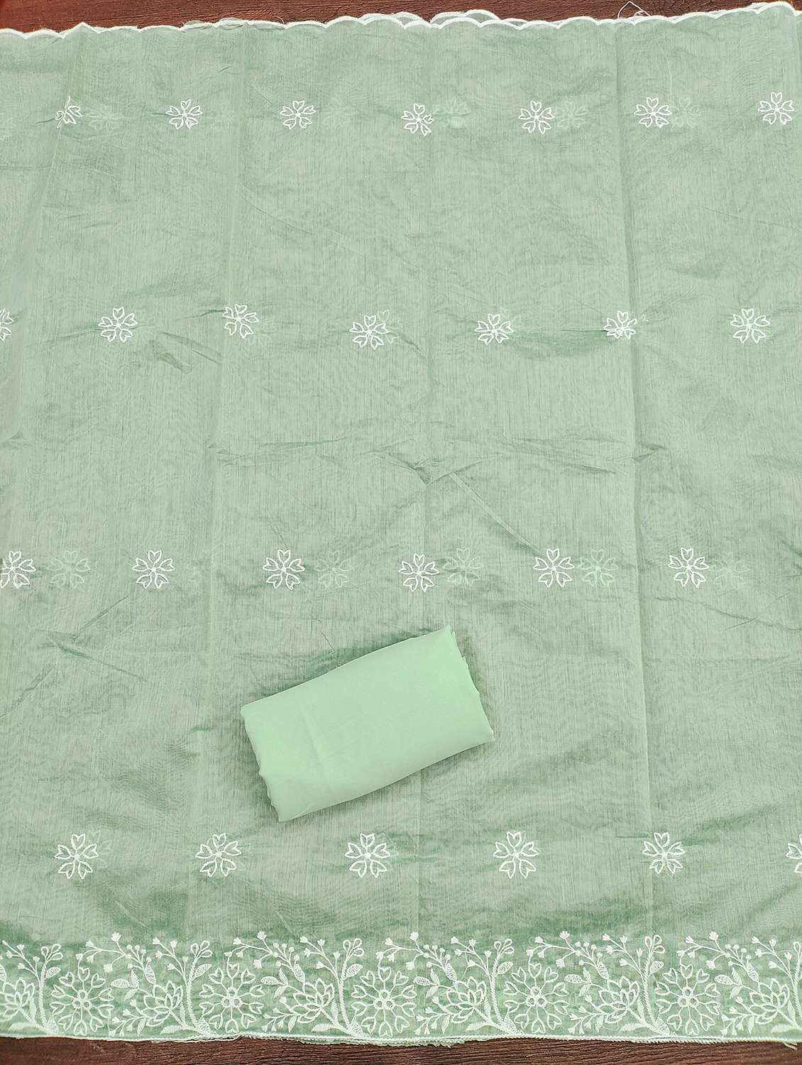 women solid with work unstitched suit set - 22431252 -  Standard Image - 3