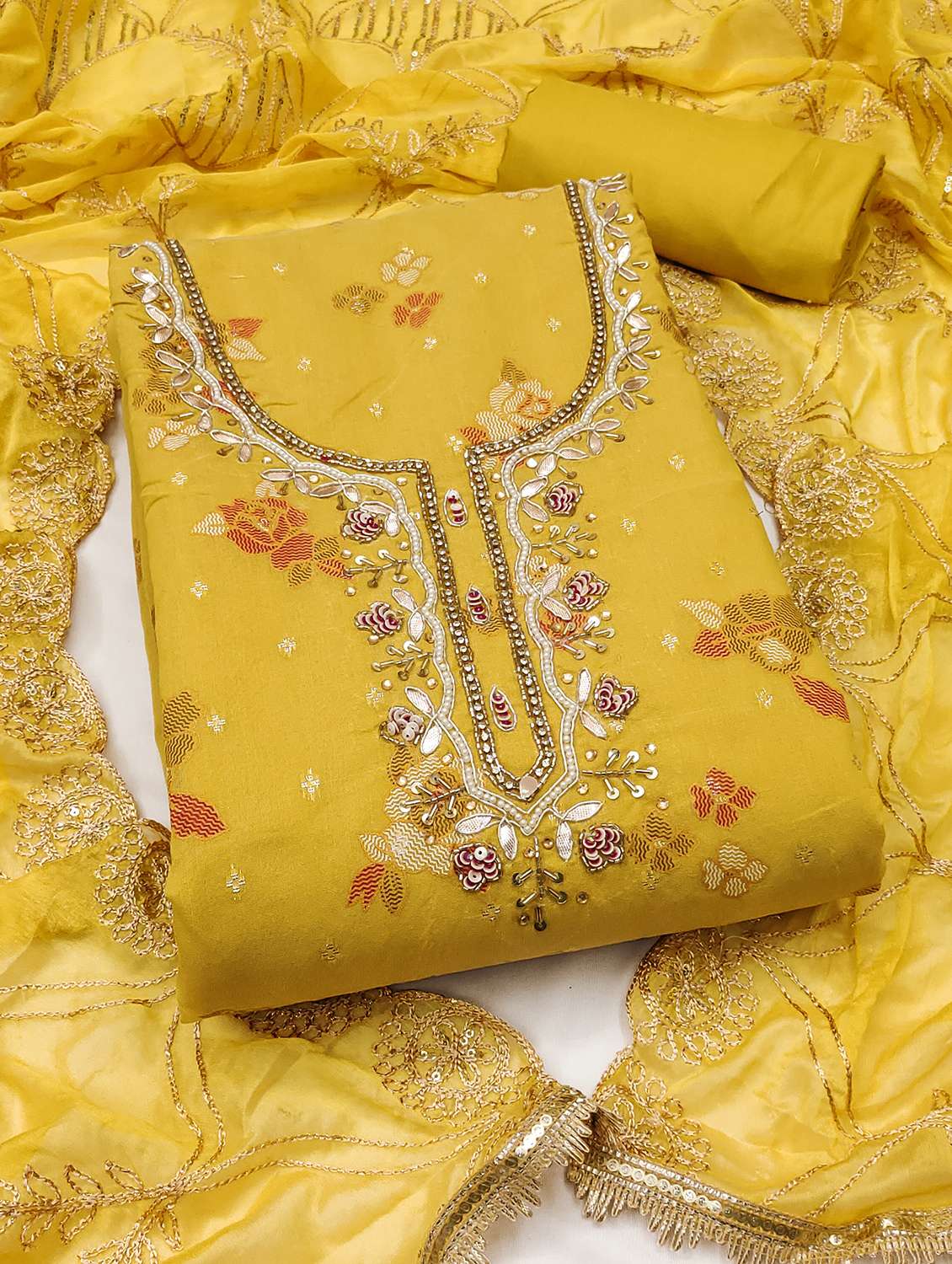 women self design unstitched suit set - 22431490 -  Standard Image - 3