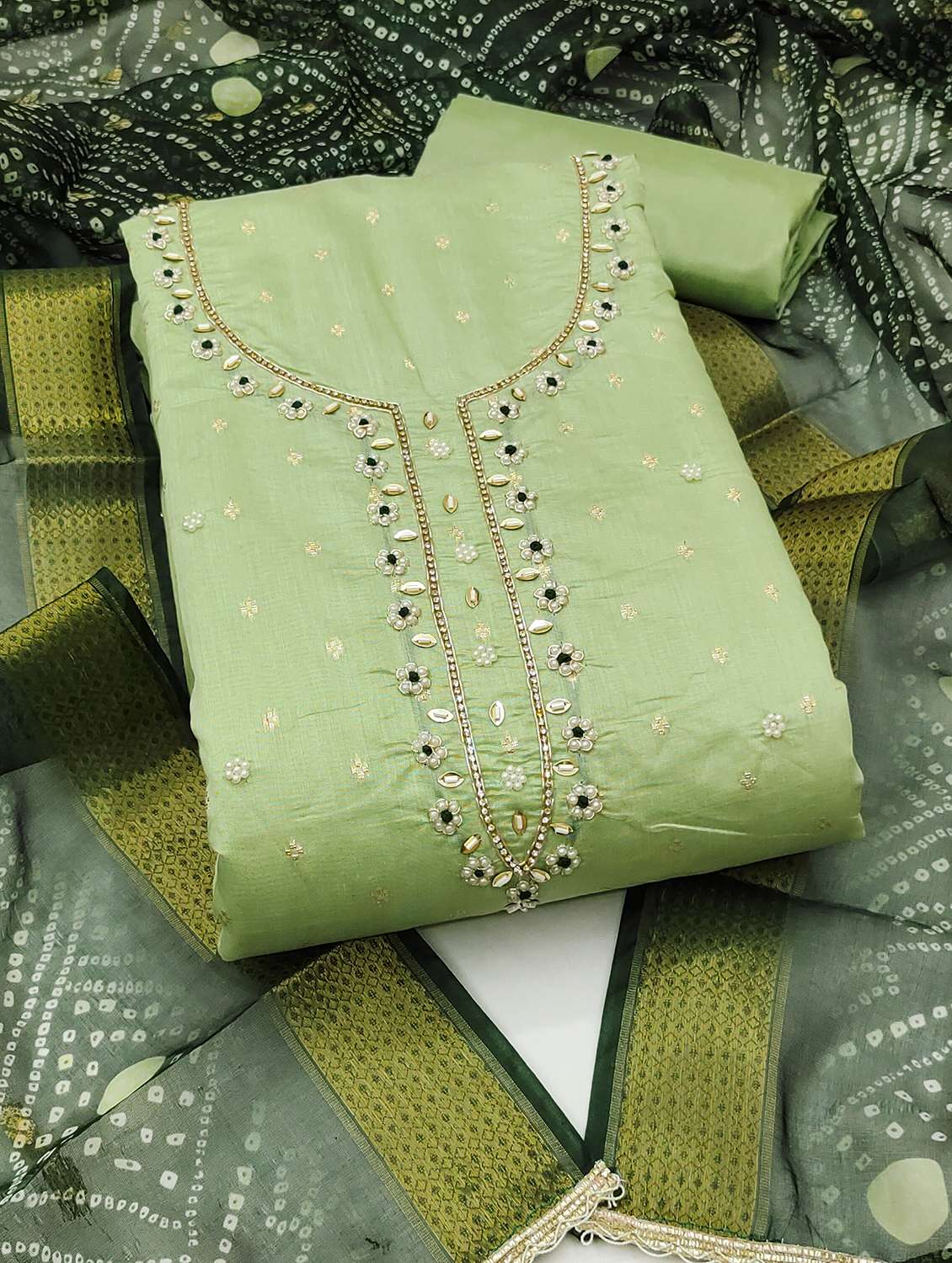 women self design unstitched suit set - 22431500 -  Standard Image - 3