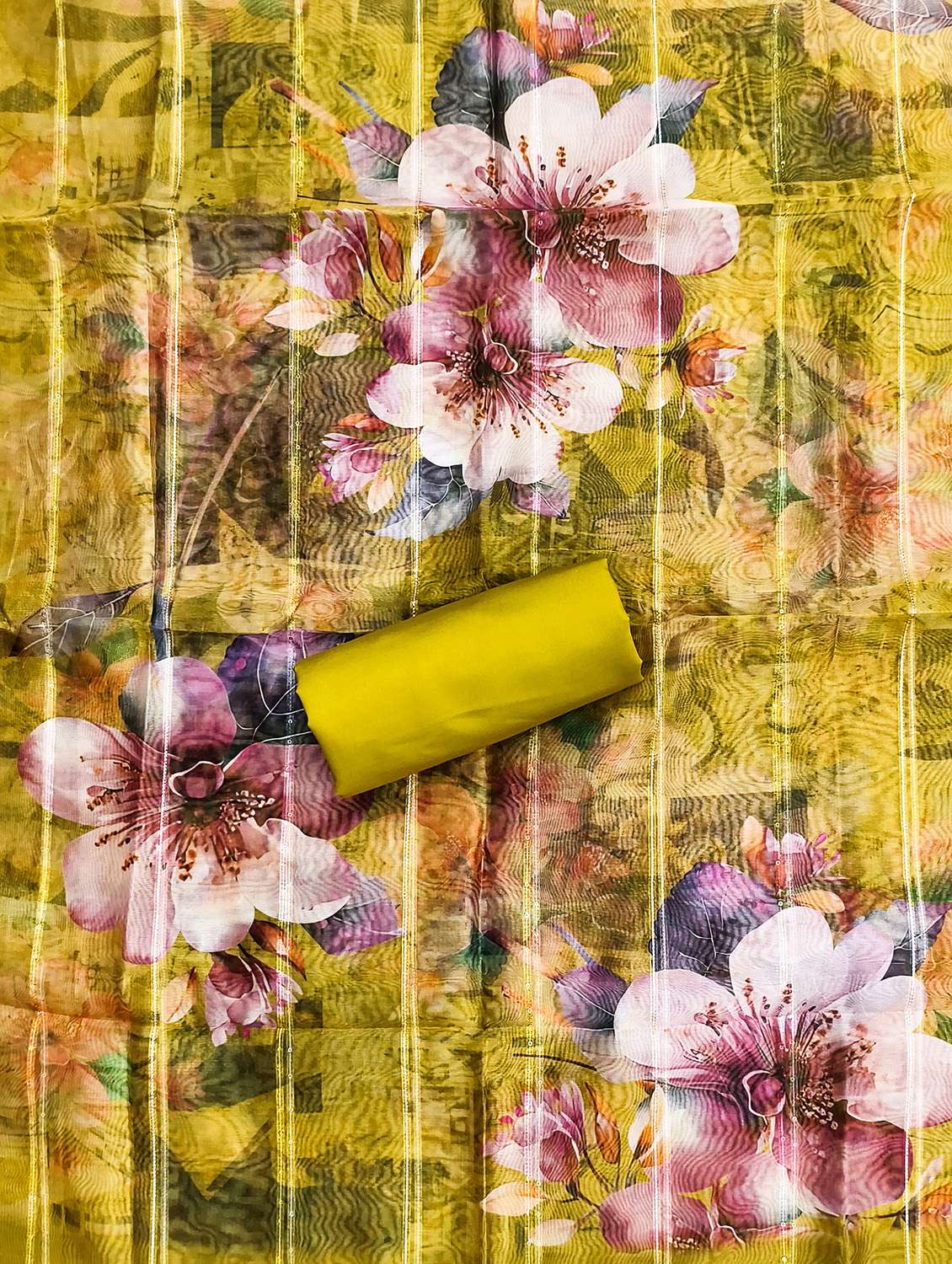 women solid with work unstitched suit set - 22431537 -  Standard Image - 3