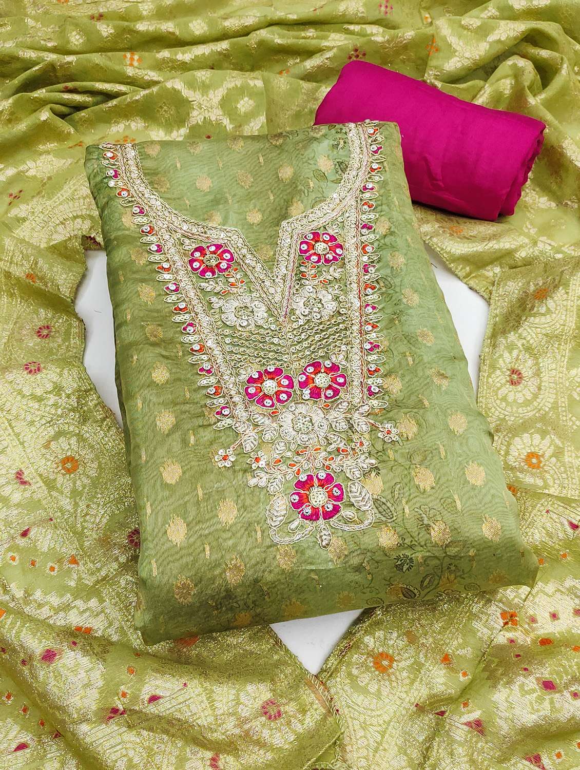 women self design unstitched suit set - 22431708 -  Standard Image - 3