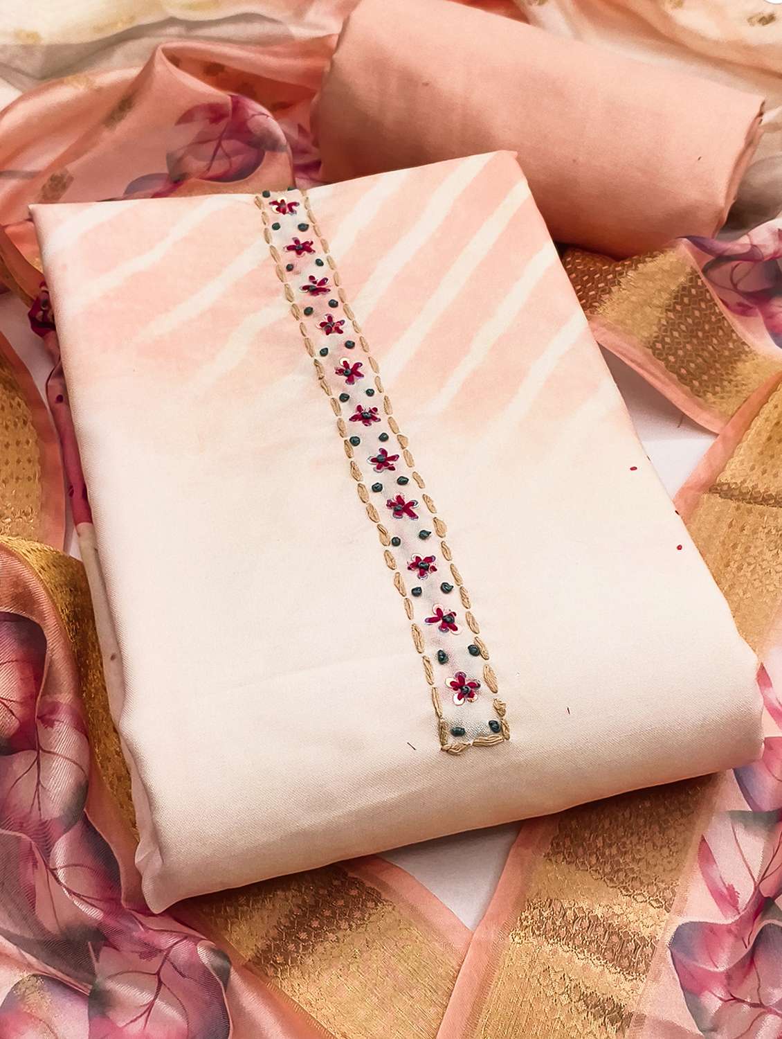 women printed unstitched suit set - 22431772 -  Standard Image - 3