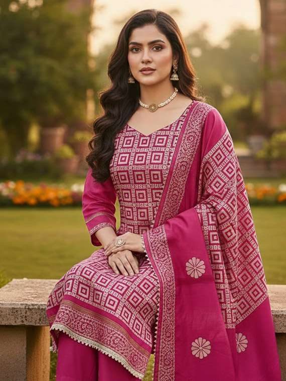 women printed unstitched suit set - 22431862 -  Standard Image - 5