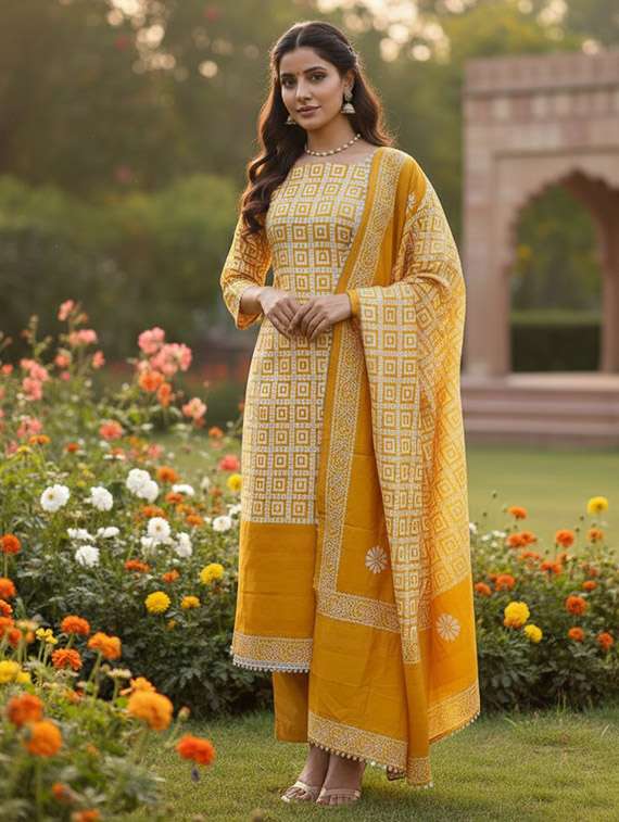 women printed unstitched suit set - 22431863 -  Standard Image - 3