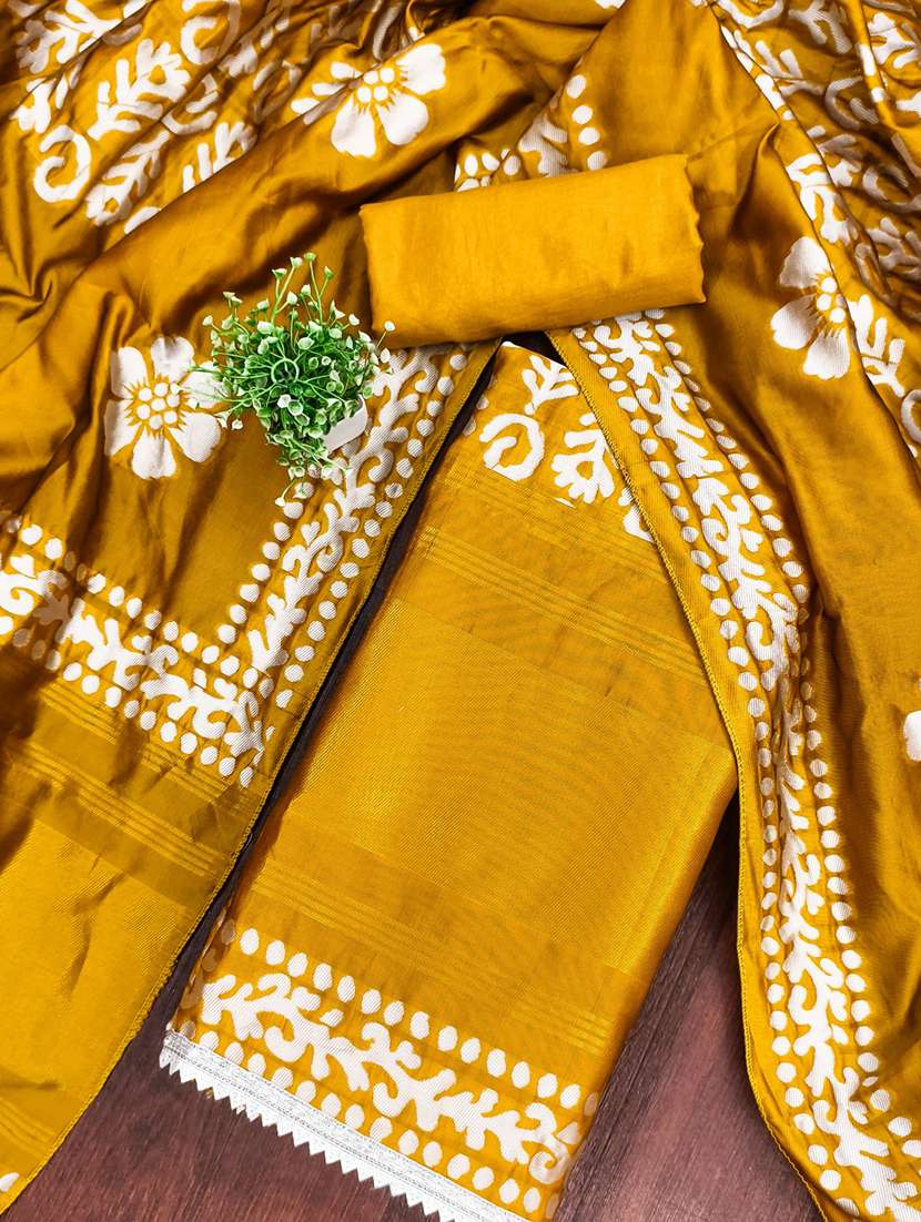 women printed unstitched suit set