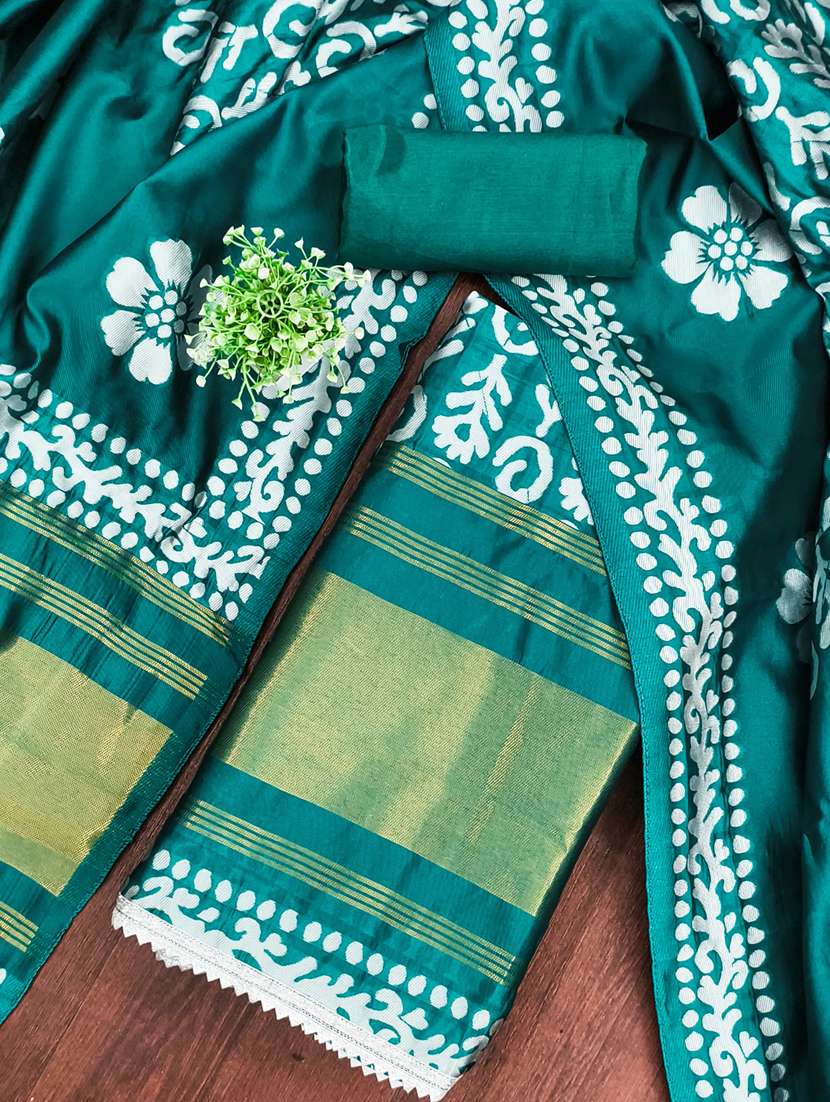 women printed unstitched suit set