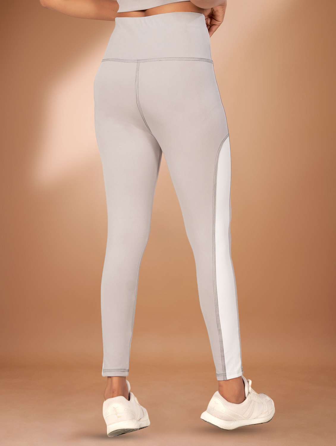 women solid high rise yoga pants - 22432142 -  Standard Image - 3