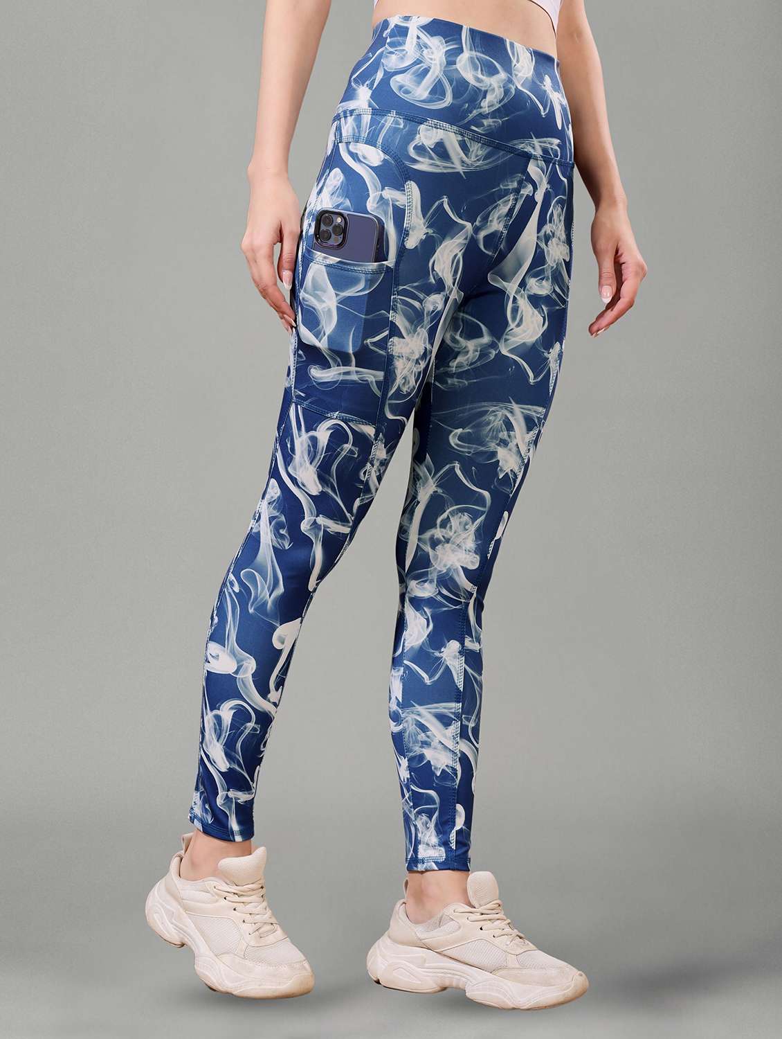 women printed mid rise yoga pants - 22432157 -  Standard Image - 3