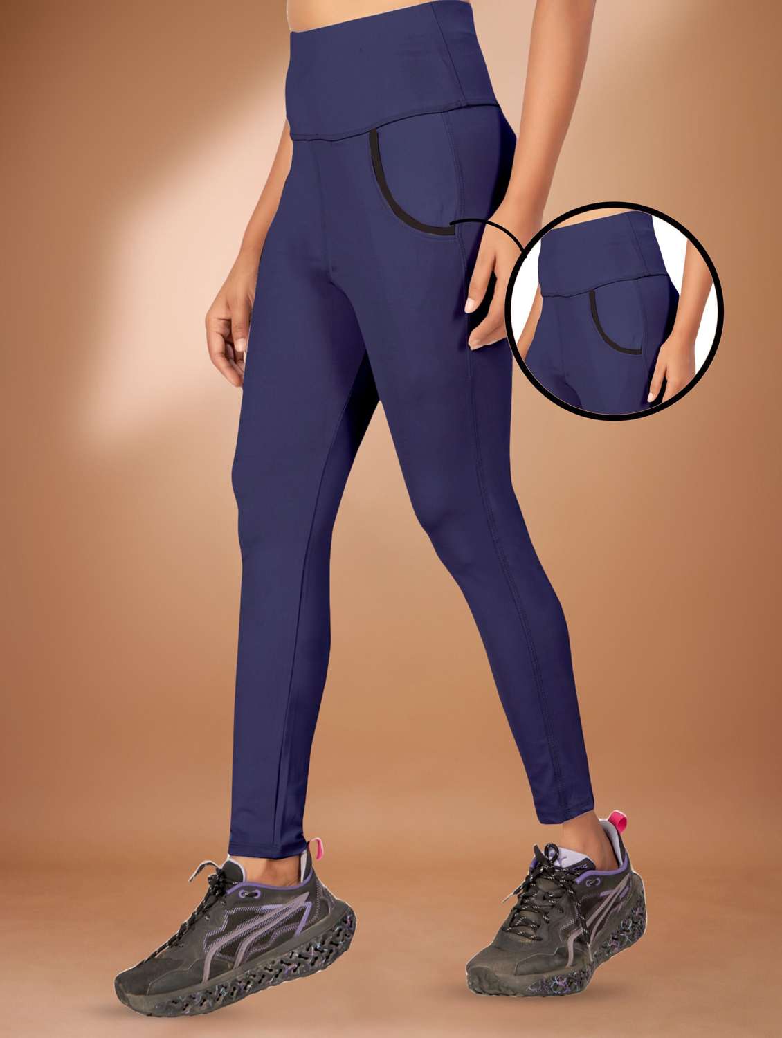 women pack of 2 mid rise yoga pants - 22432202 -  Standard Image - 3