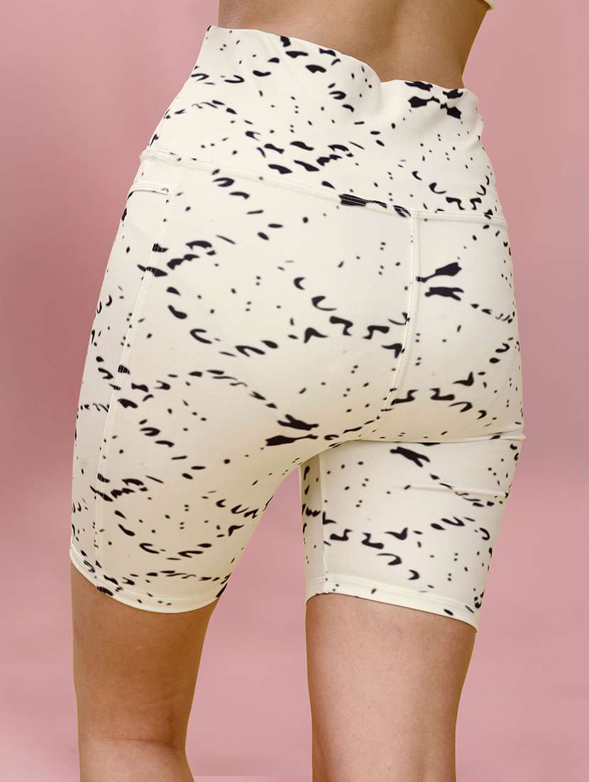 women beige polyester sports shorts short - 22432346 -  Standard Image - 3