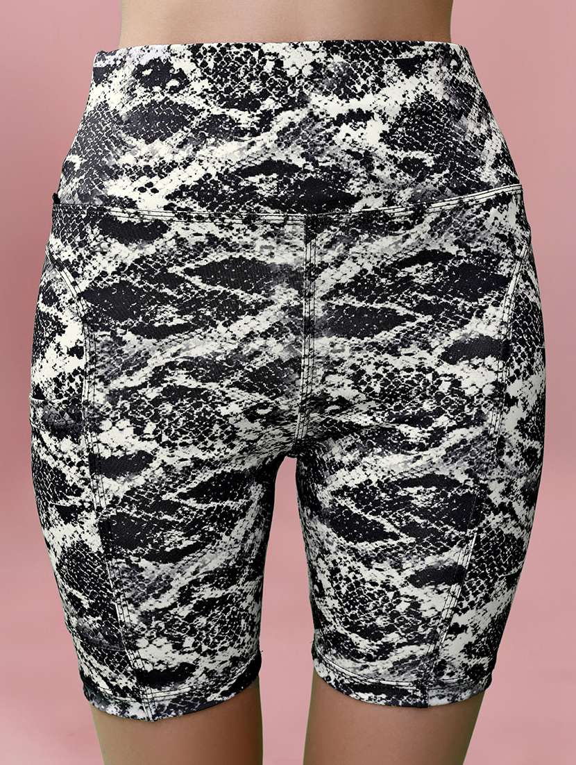 women black polyester sports shorts short