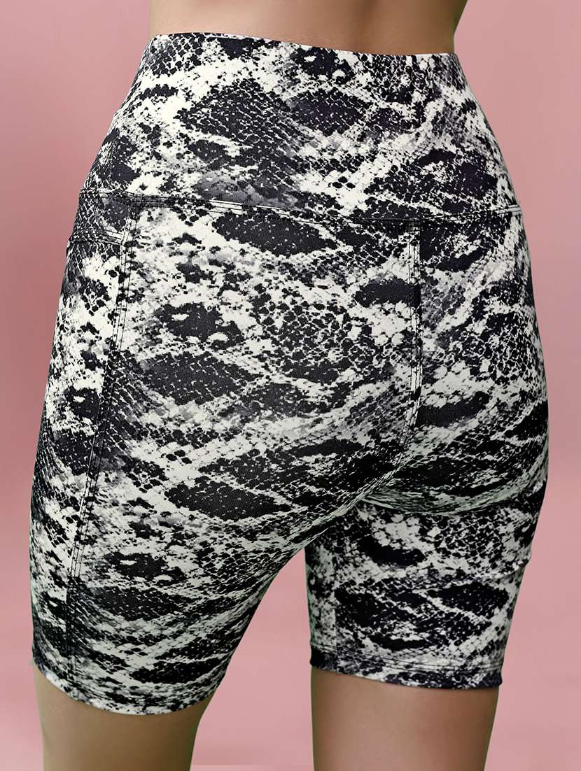 women black polyester sports shorts short - 22432401 -  Standard Image - 3