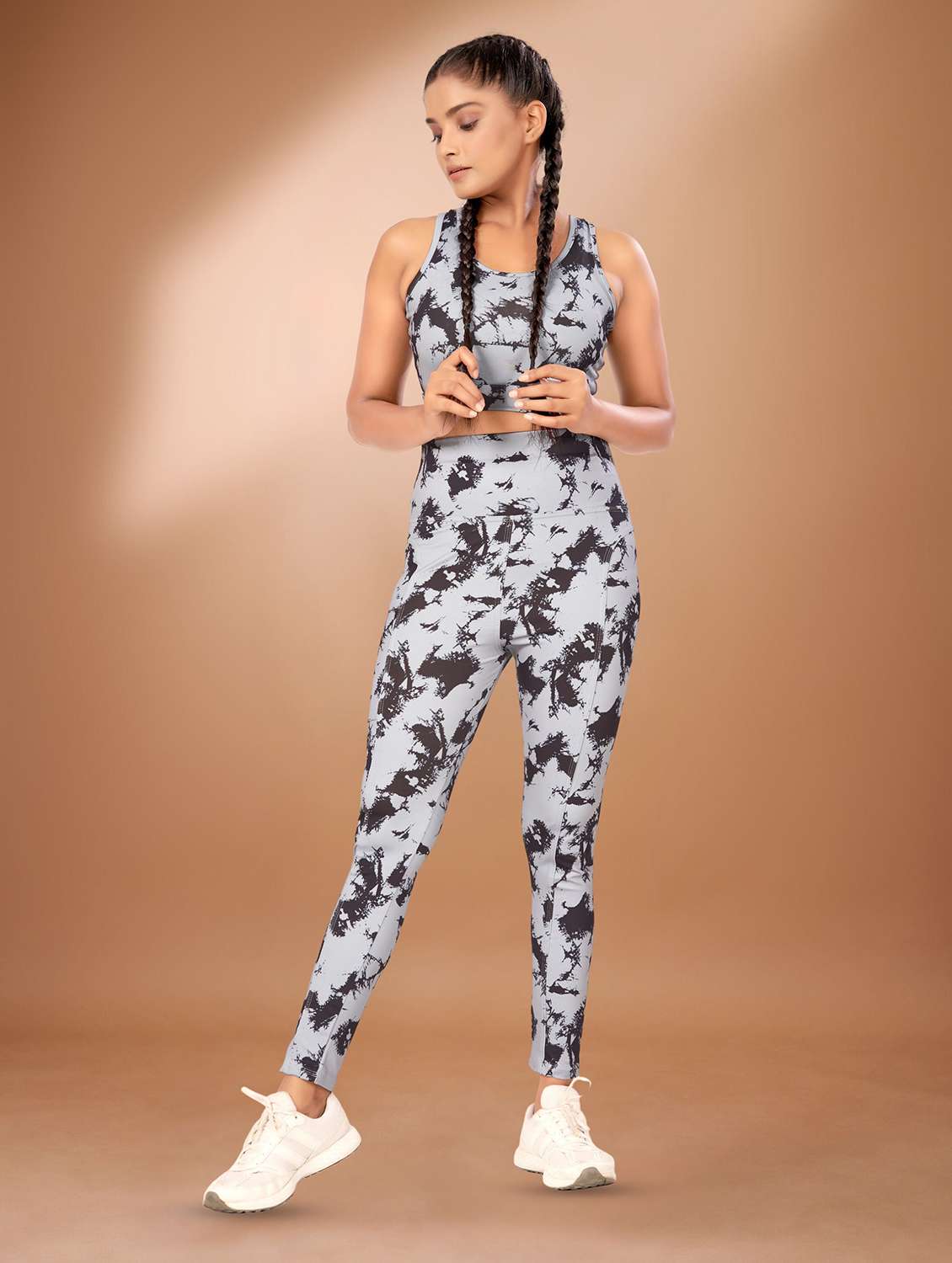 women printed active wear co-ord set
