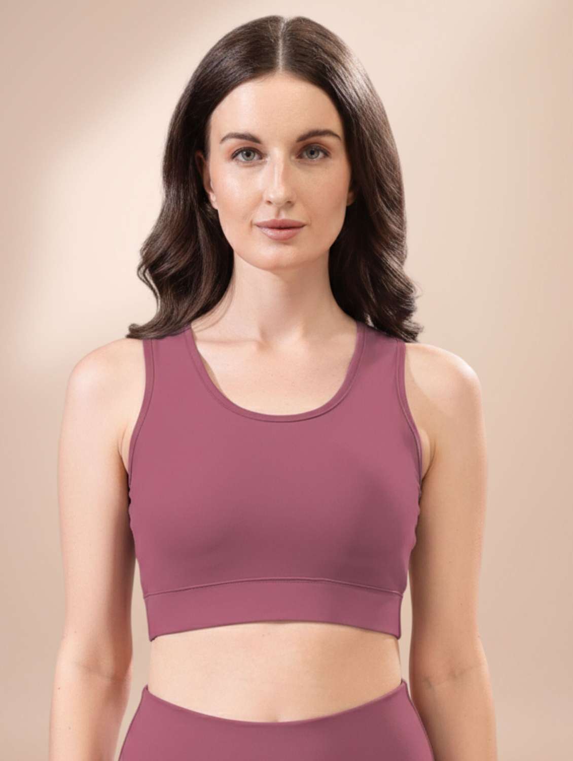 women solid full coverage sports bra