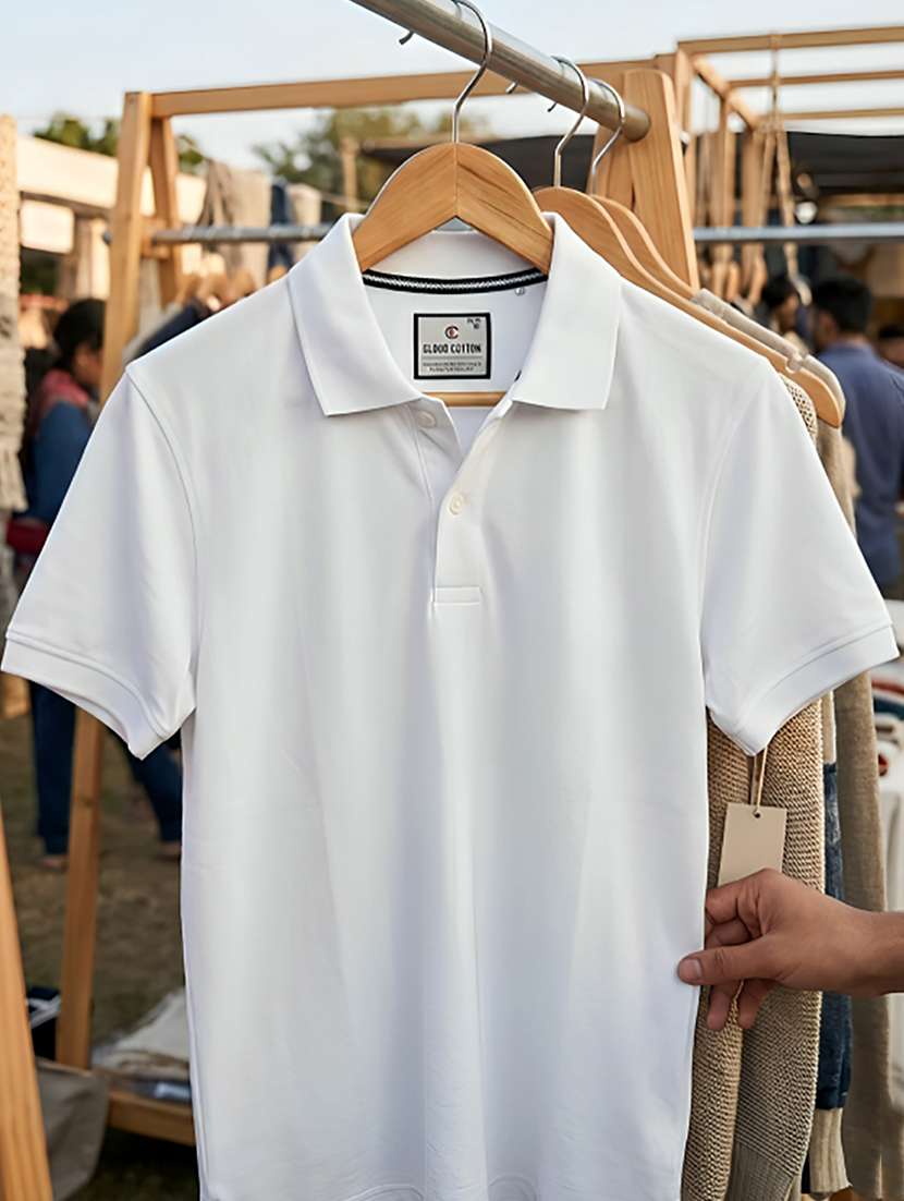 men solid short sleeve regular fit polo t-shirt - 22432762 -  Standard Image - 3